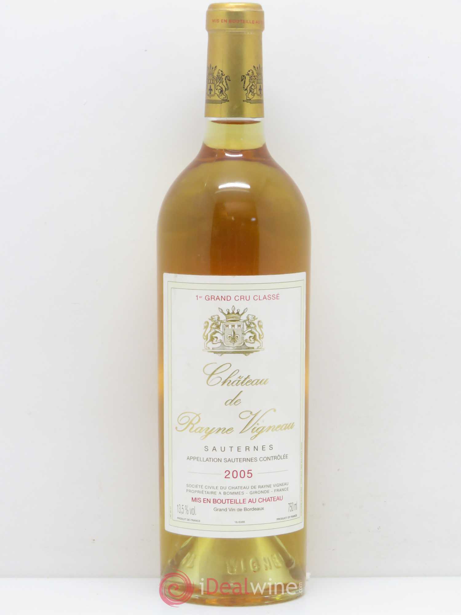 Château de Rayne Vigneau 1er Grand Cru Classé 2005 - Lot de 1 bouteille - 0