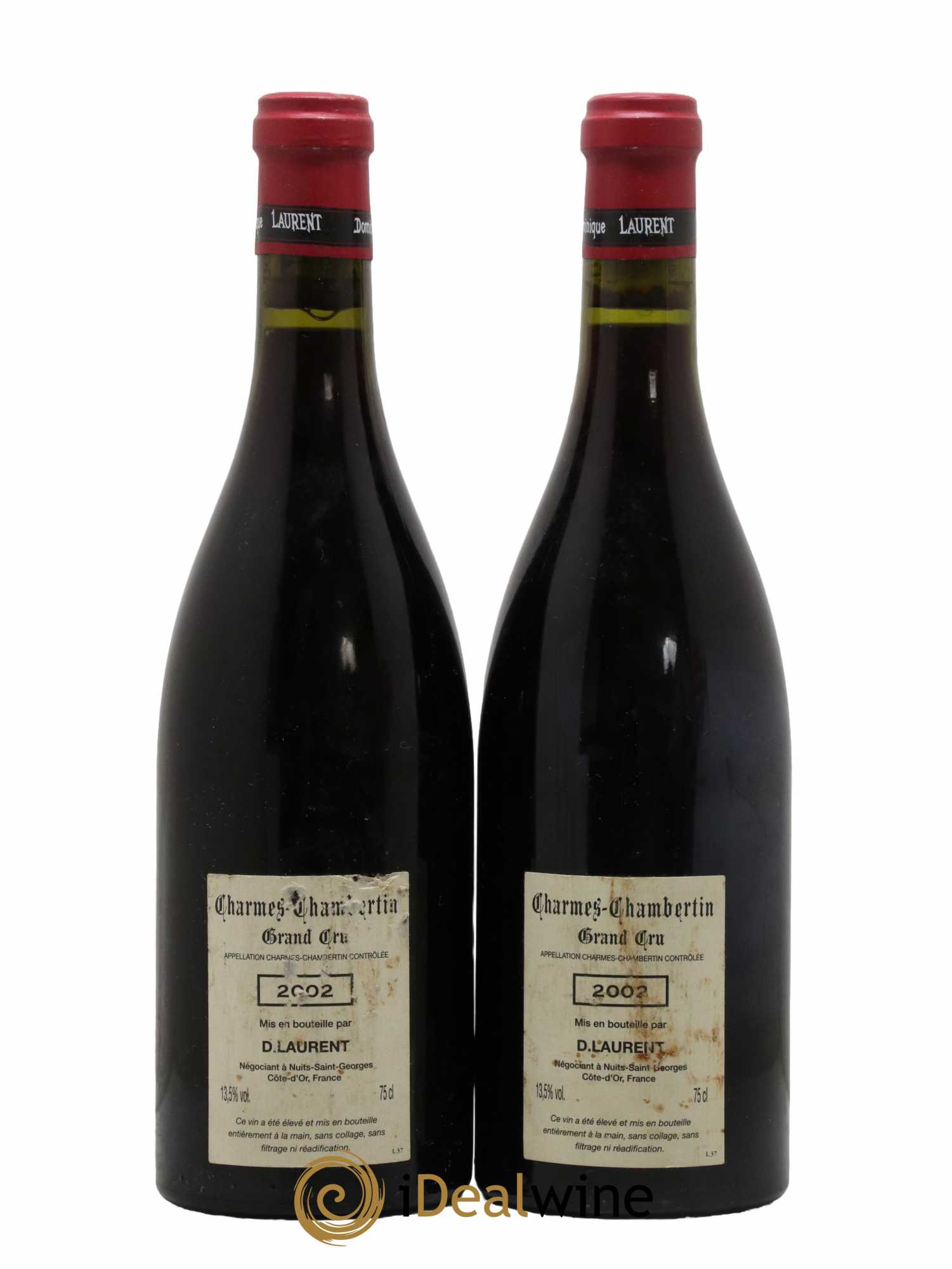 Charmes-Chambertin Grand Cru Vieilles Vignes Dominique Laurent 2002 - Lot de 2 bouteilles - 1