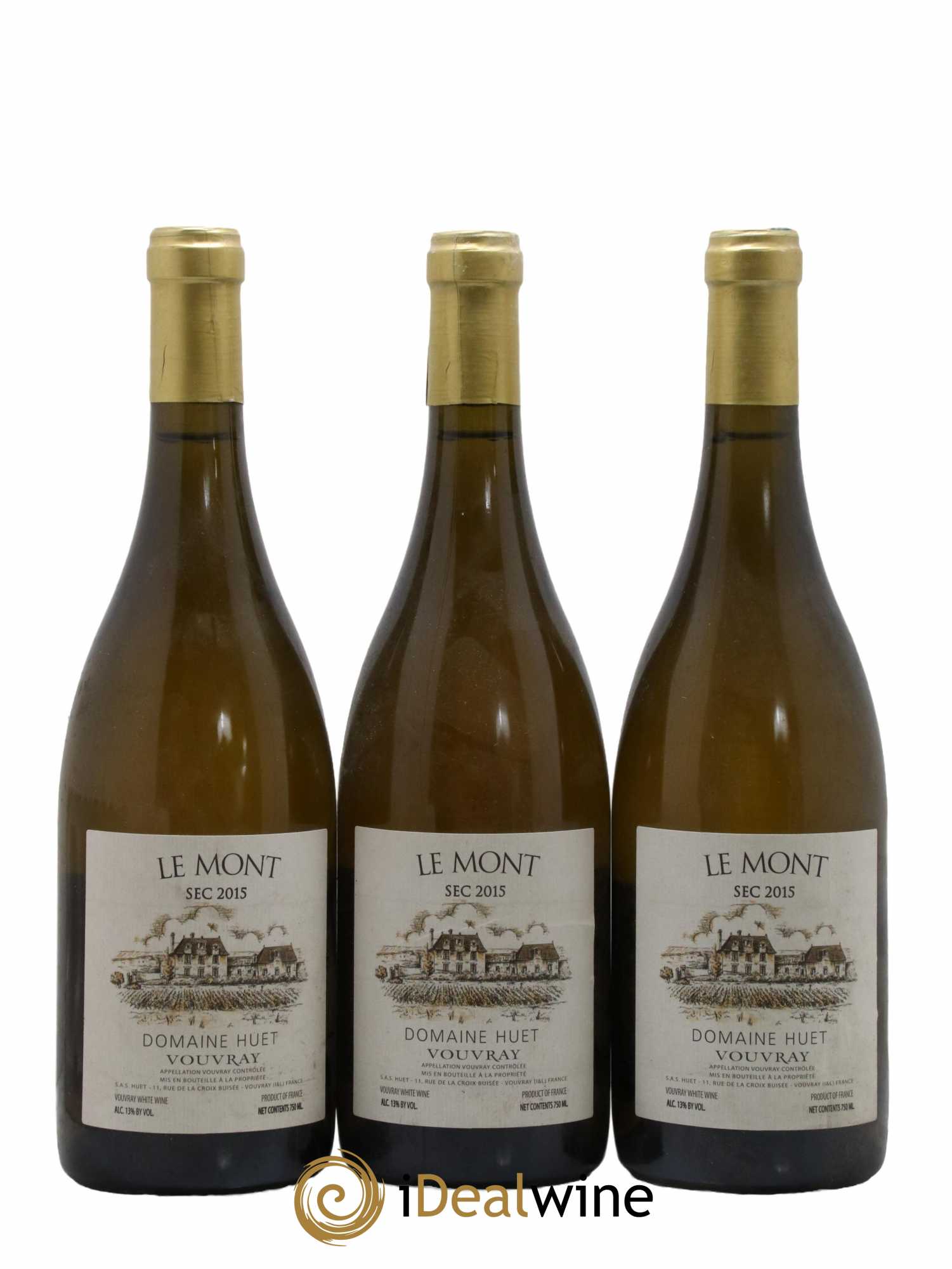 Vouvray Le Mont Sec Domaine Huet 2015 - Lot de 3 bouteilles - 0