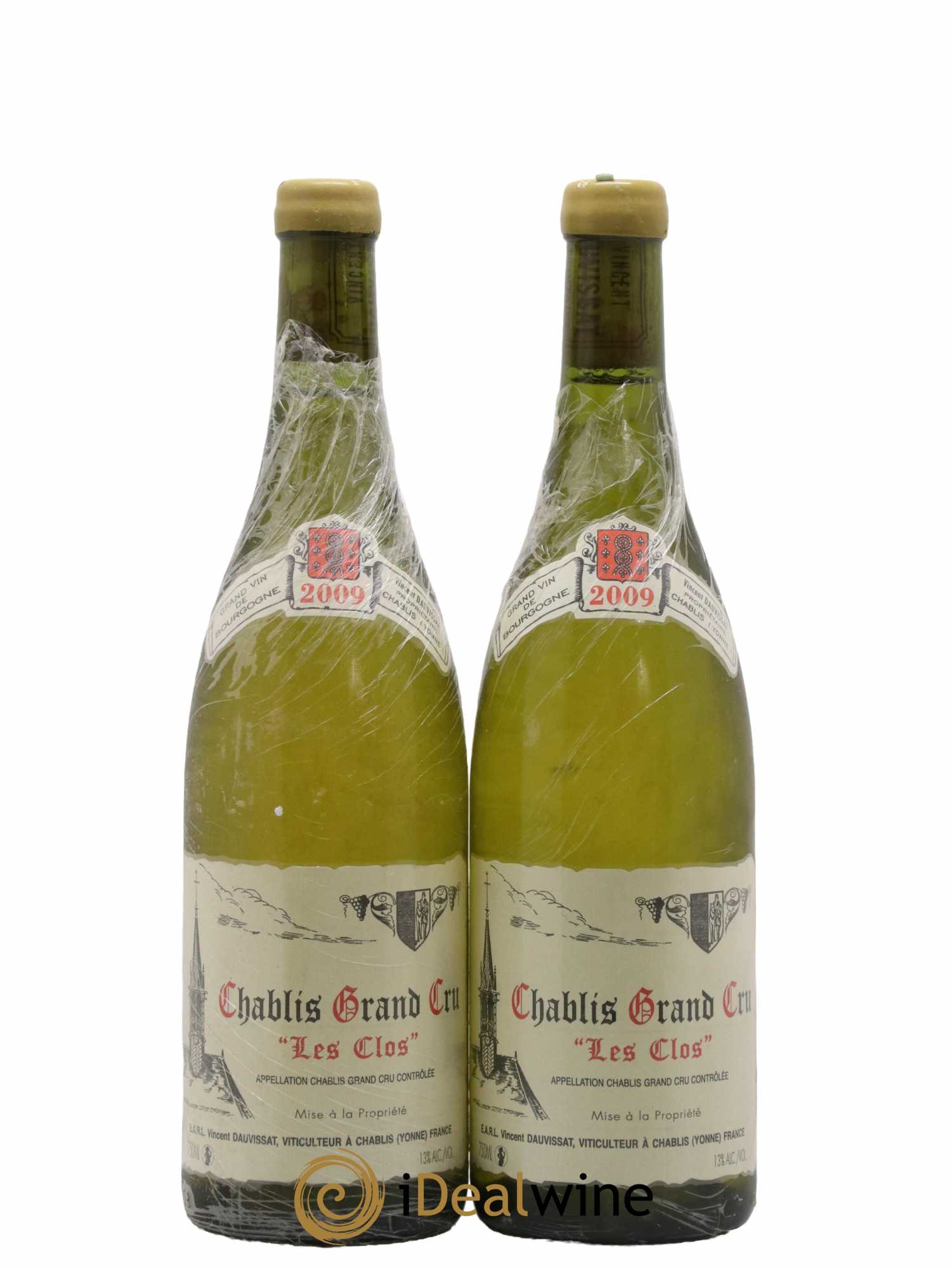 Chablis Grand Cru Les Clos Vincent Dauvissat (Domaine) 2009 - Lot de 2 bouteilles - 0