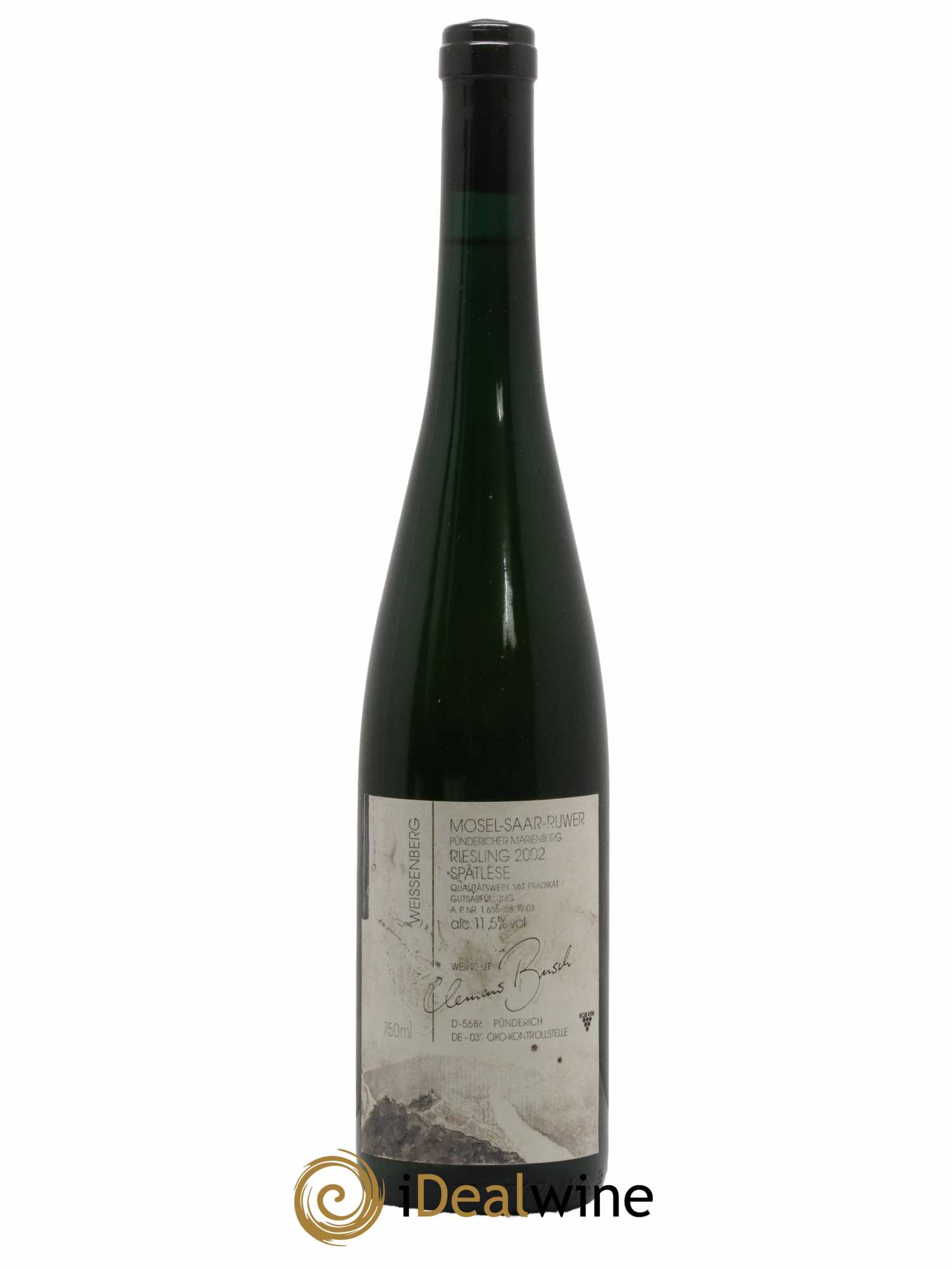 Allemagne Mosel-Saar Riesling Spatlese Clement Busch 2002 - Lot de 1 bouteille - 0