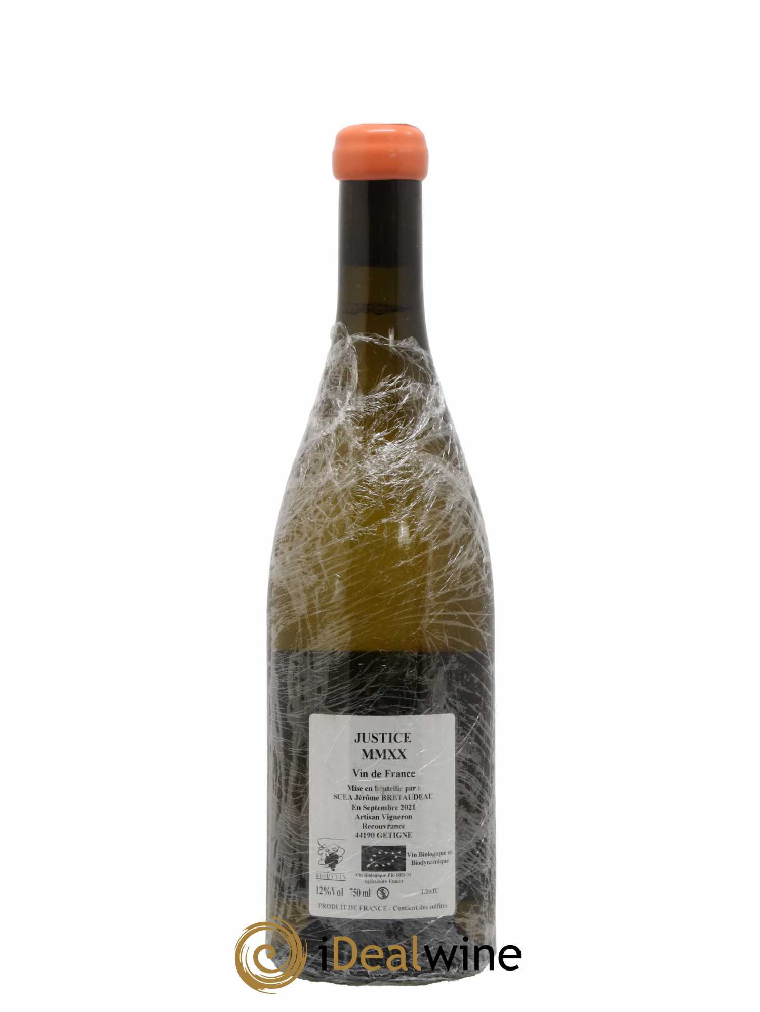 Vin de France La Justice Jérôme Bretaudeau - Domaine de Bellevue 2020 - Lot de 1 bouteille - 1