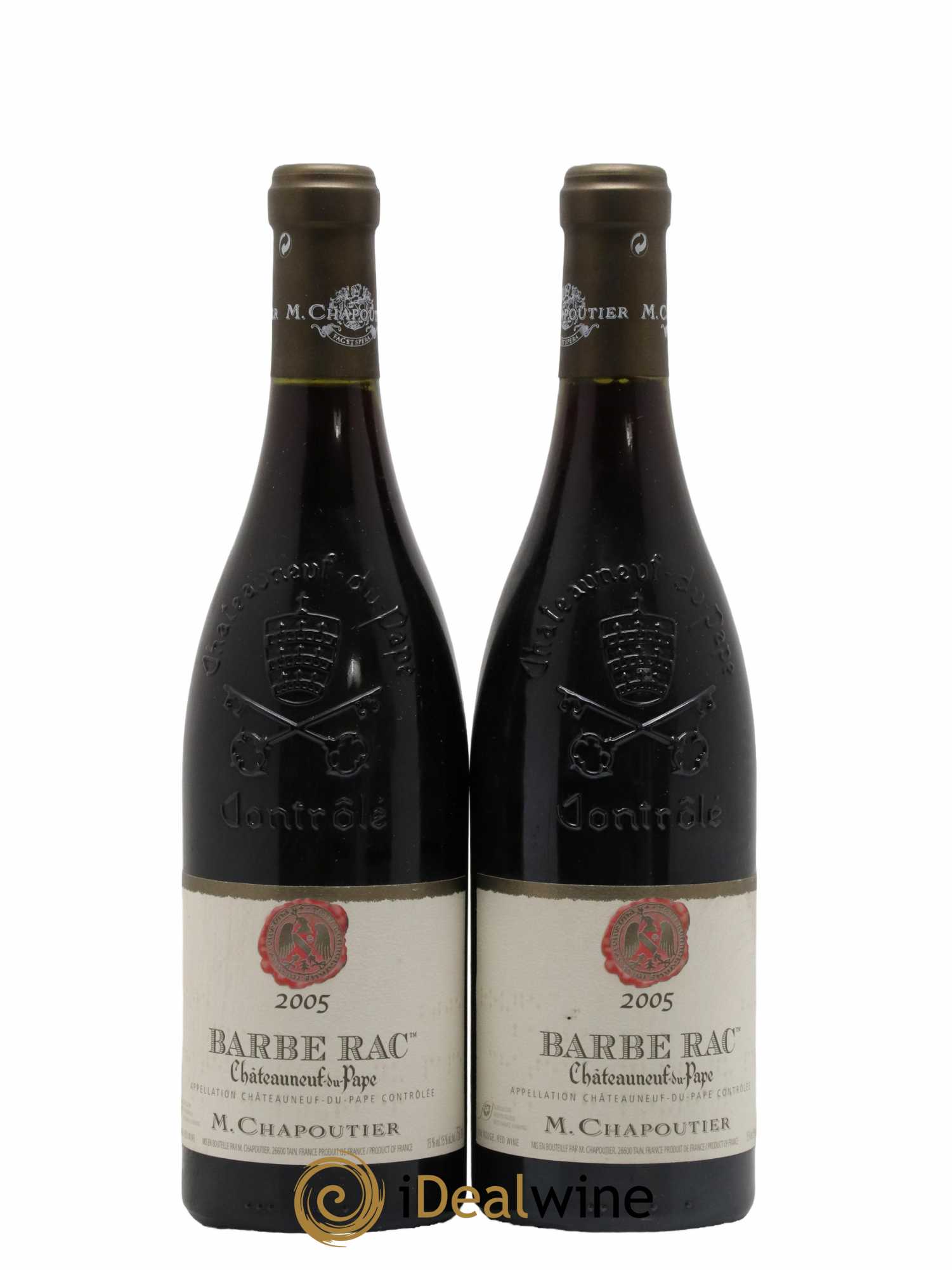 Châteauneuf-du-Pape Barbe Rac Chapoutier 2005 - Lot de 2 bouteilles - 0