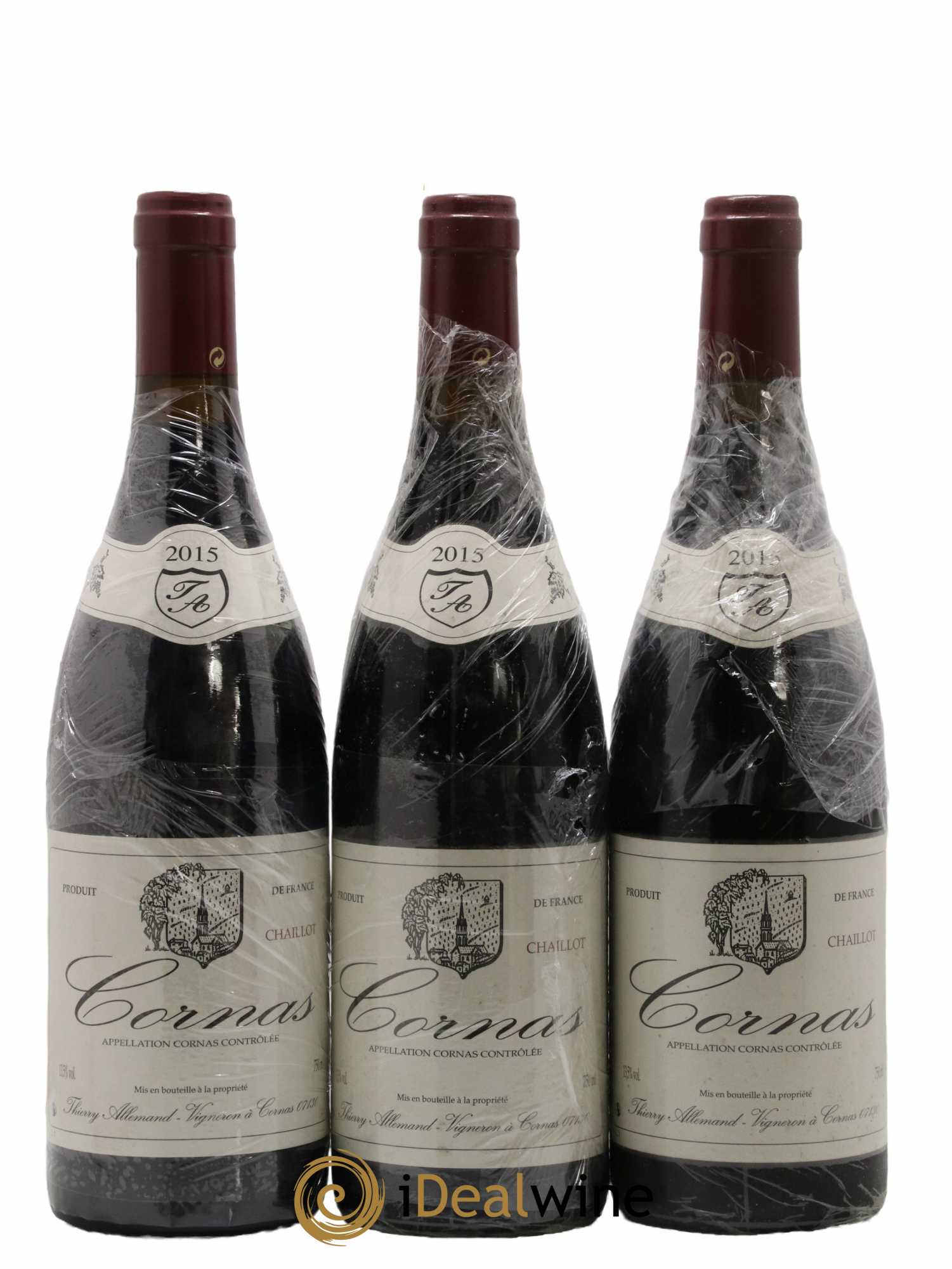 Cornas Chaillot Thierry Allemand 2015 - Lot de 3 bouteilles - 0
