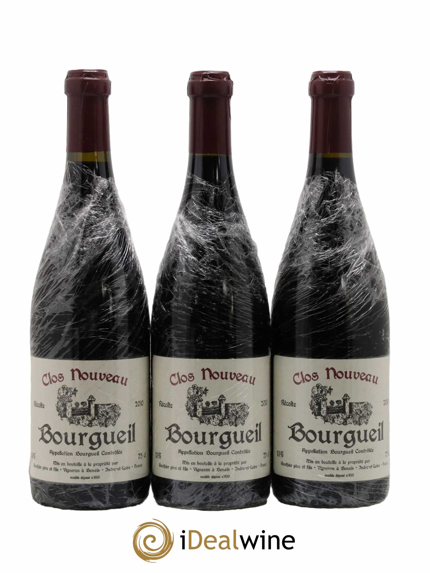 Bourgueil Clos Nouveau Domaine du Bel Air 2010 - Lot de 3 bouteilles - 0