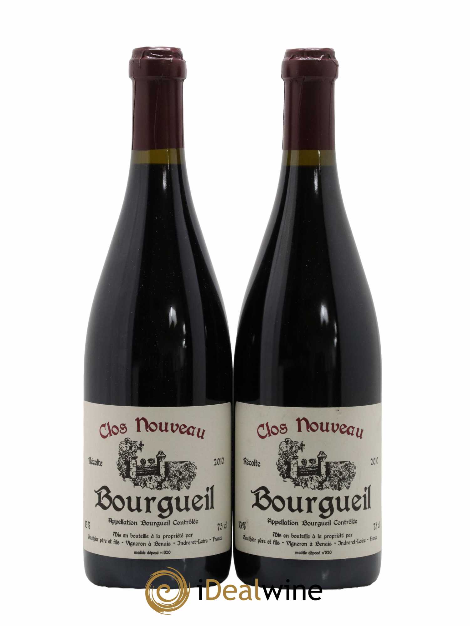 Bourgueil Clos Nouveau Domaine du Bel Air 2010 - Lotto di 2 bottiglie - 0