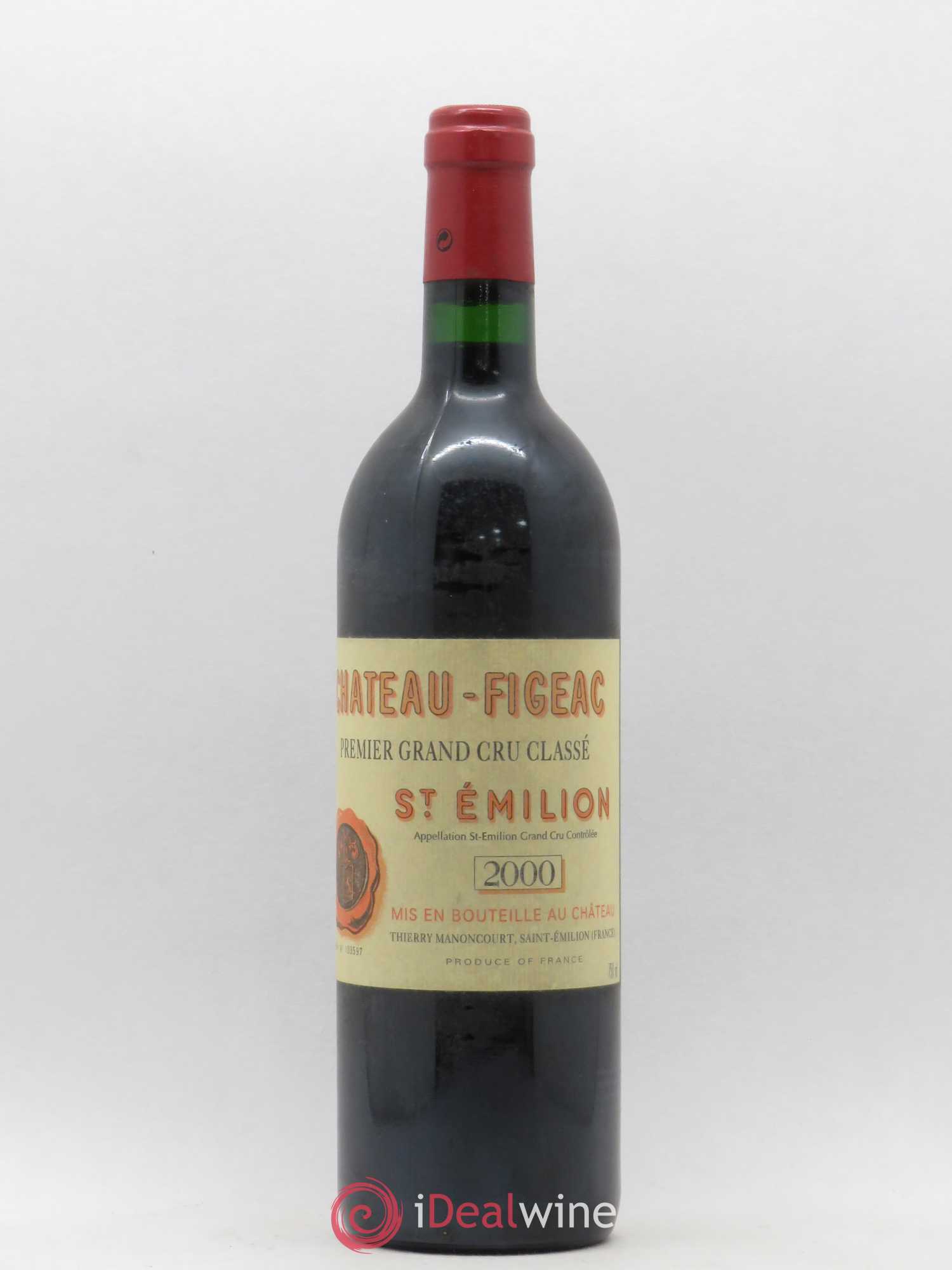 Château Figeac 1er Grand Cru Classé A 2000 - Lot de 1 bouteille - 0