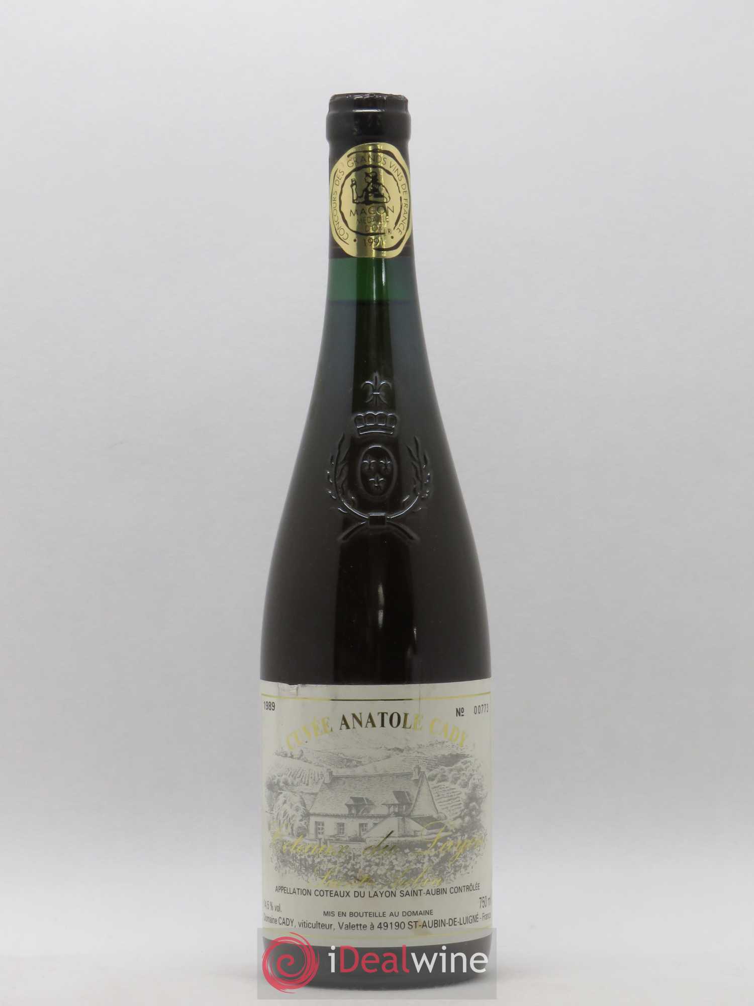 Coteaux du Layon Saint Aubin Cuvée Anatole Cady Domaine Cady 1989 - Lotto di 1 bottiglia - 0