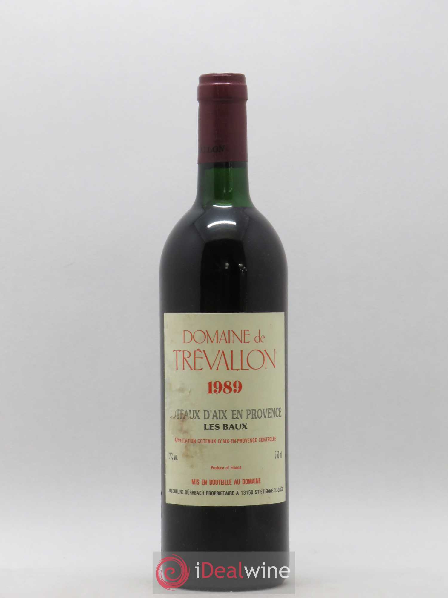 Coteaux d'Aix-en-Provence Trévallon (Domaine de) Eloi Dürrbach 1989 - Lot de 1 bouteille - 0