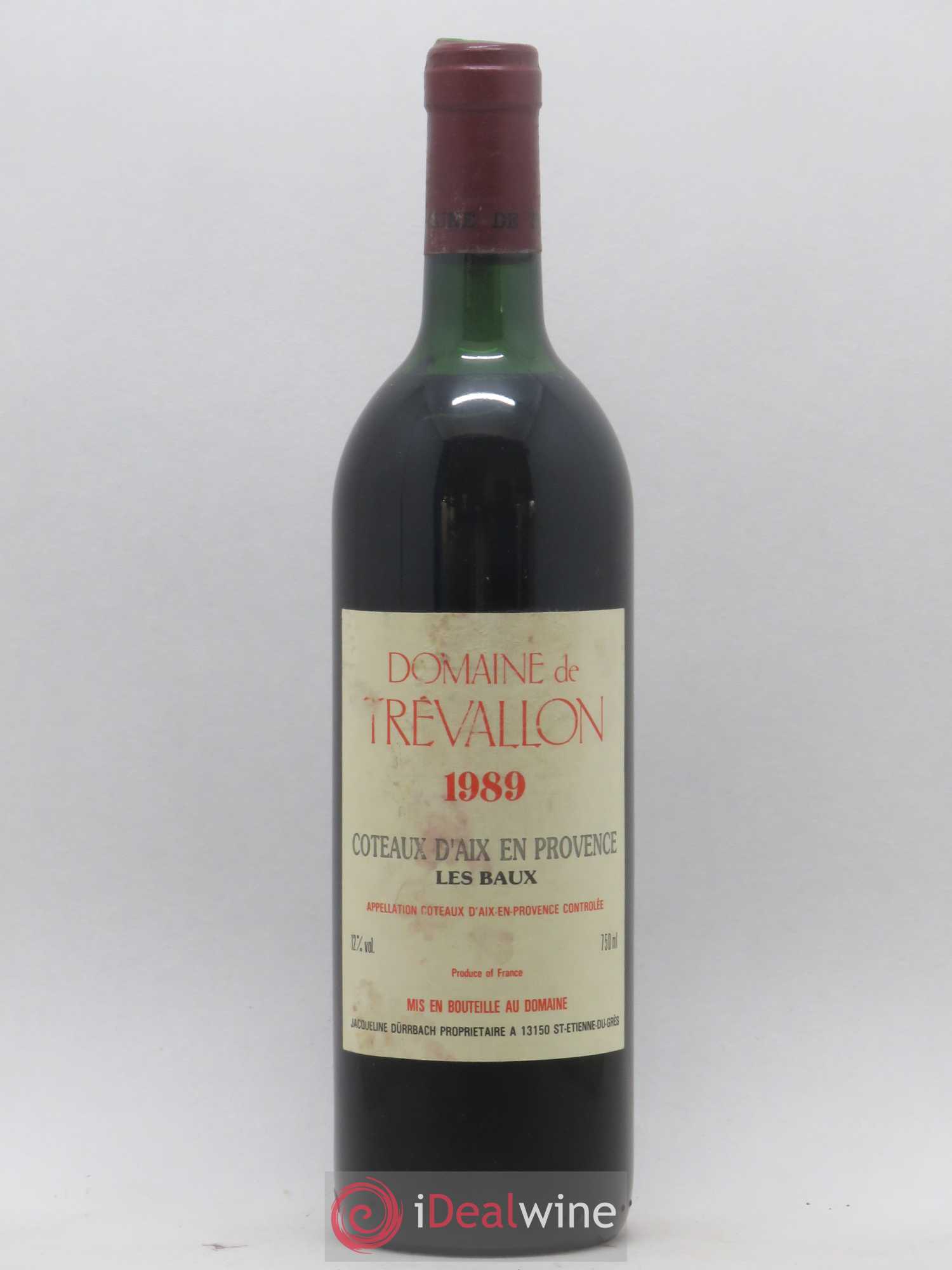 VDP Bouches du Rhône Trévallon (Domaine de) Eloi Dürrbach 1989 - Lot de 1 bouteille - 0
