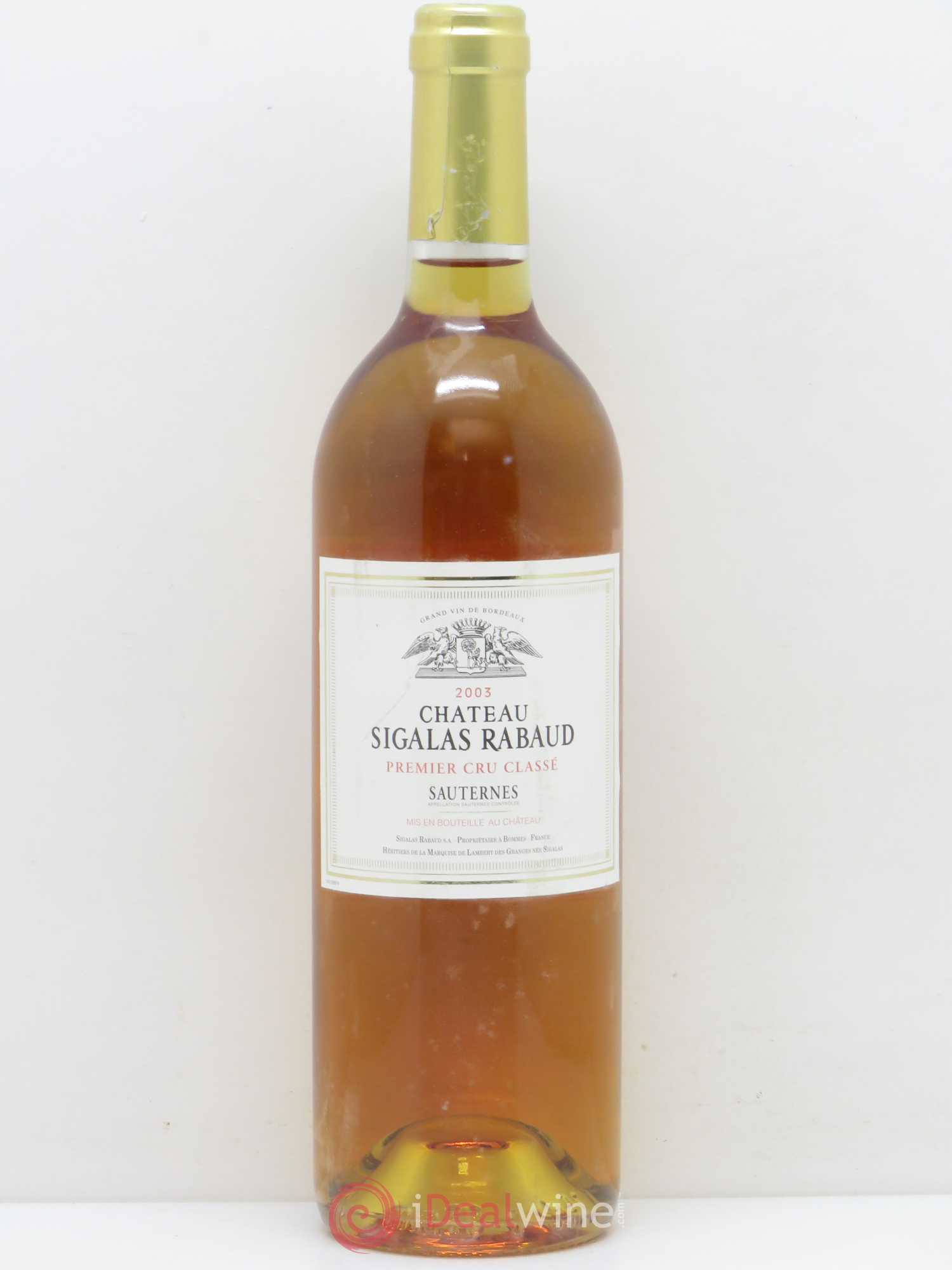 Château Sigalas Rabaud 1er Grand Cru Classé 2003 - Lotto di 1 bottiglia - 0