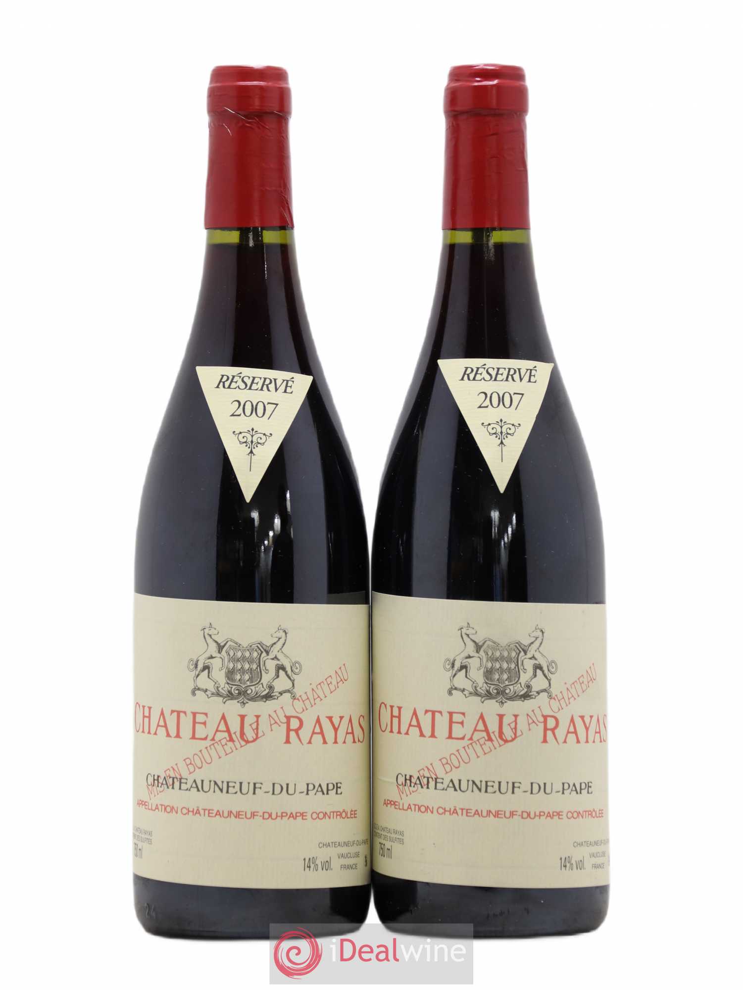 Châteauneuf-du-Pape Château Rayas Emmanuel Reynaud 2007 - Lot de 2 bouteilles - 0