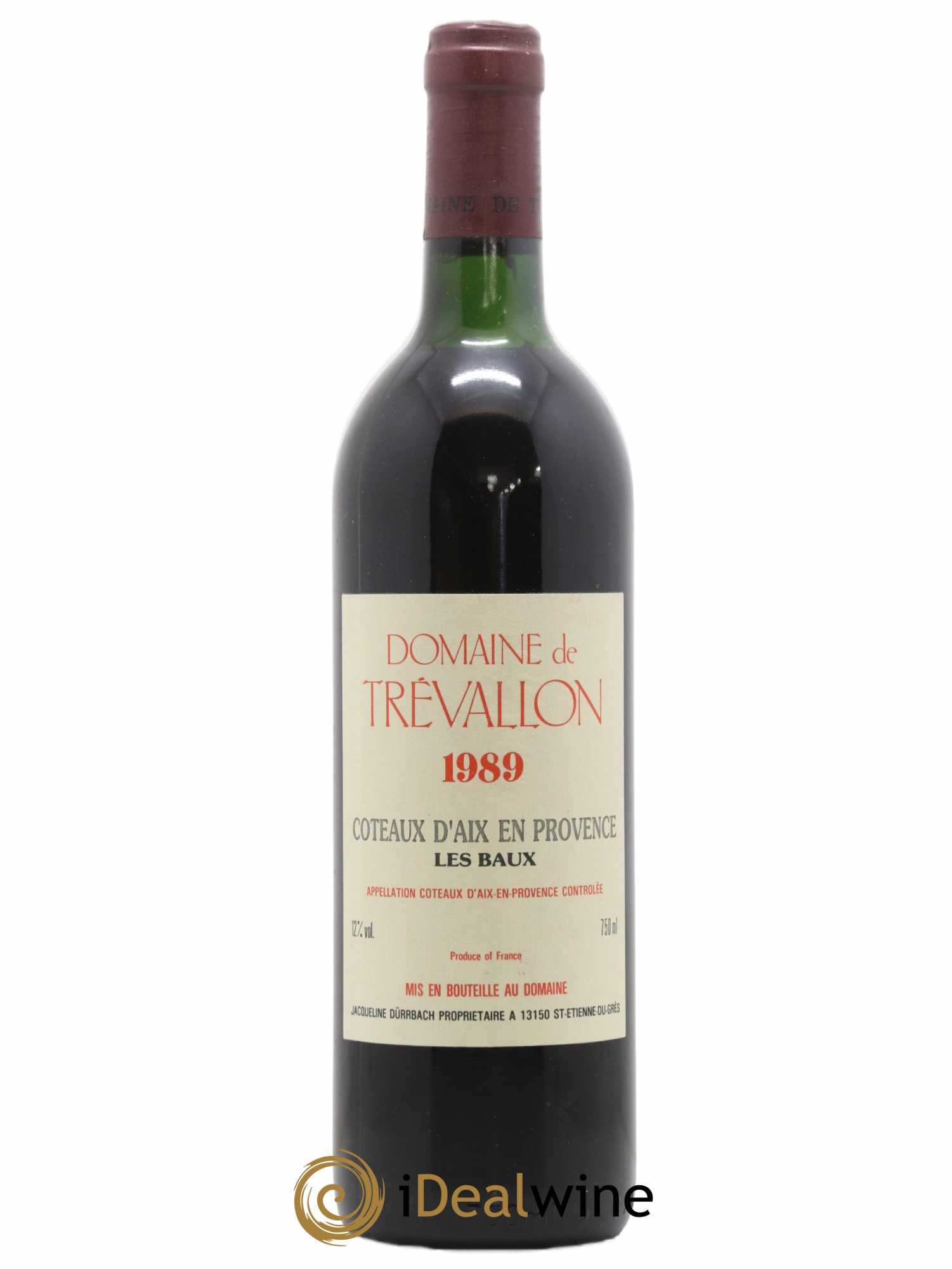 Coteaux d'Aix-en-Provence Trévallon (Domaine de) Eloi Dürrbach 1989 - Lot de 1 bouteille - 0