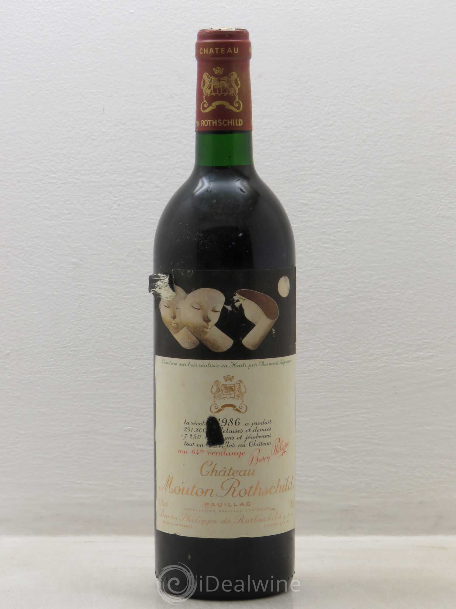 Château Mouton Rothschild 1er Grand Cru Classé 1986 - Lot de 1 bouteille - 0