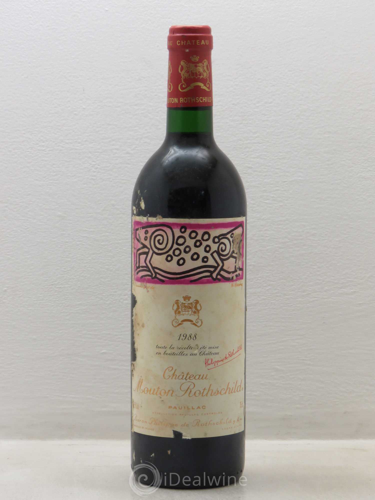 Château Mouton Rothschild 1er Grand Cru Classé 1988 - Lot de 1 bouteille - 0
