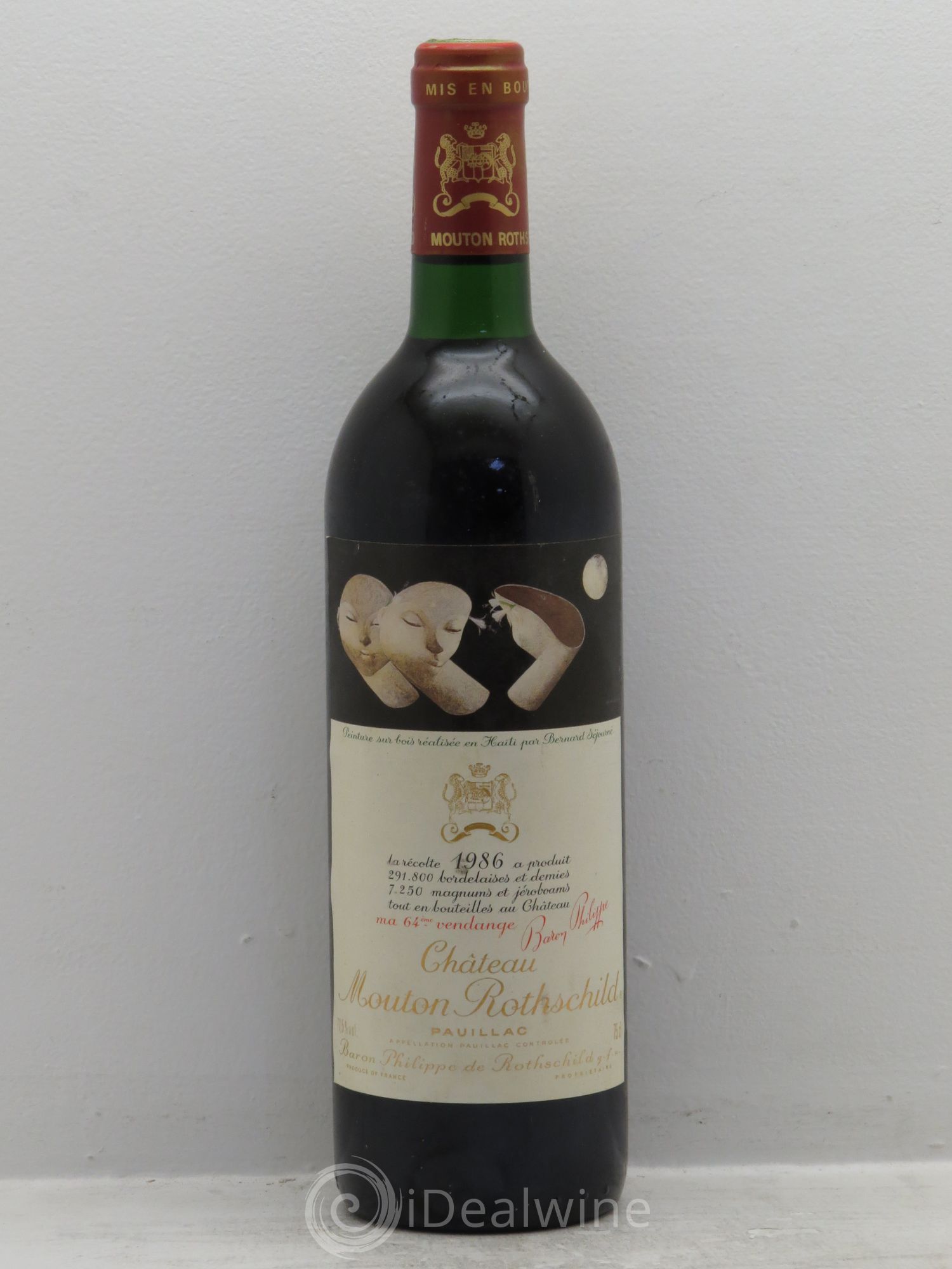 Château Mouton Rothschild 1er Grand Cru Classé 1986 - Lot de 1 bouteille - 0