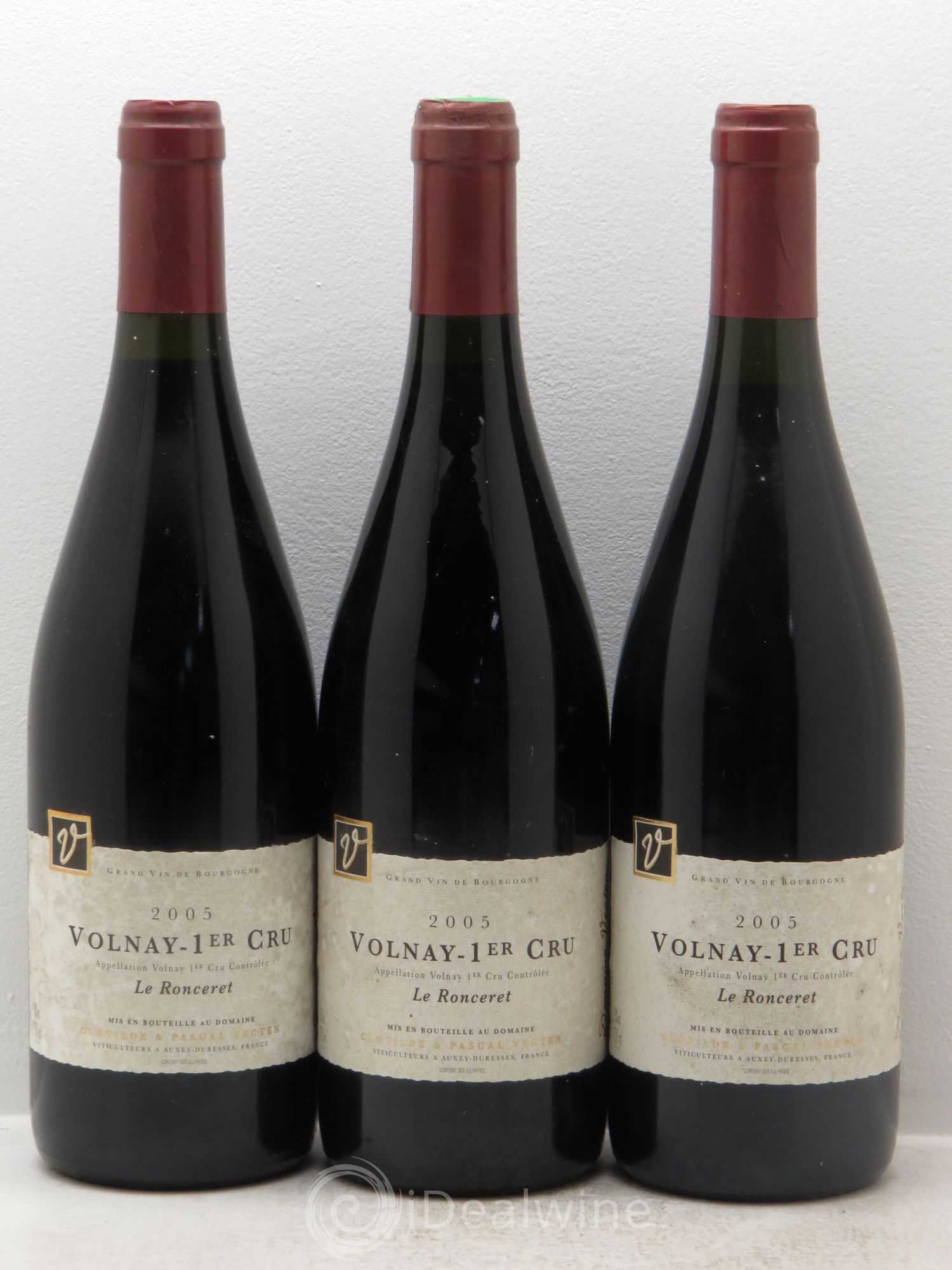 Volnay 1er Cru Domaine Vecten 2005 - Lot de 3 bouteilles - 0