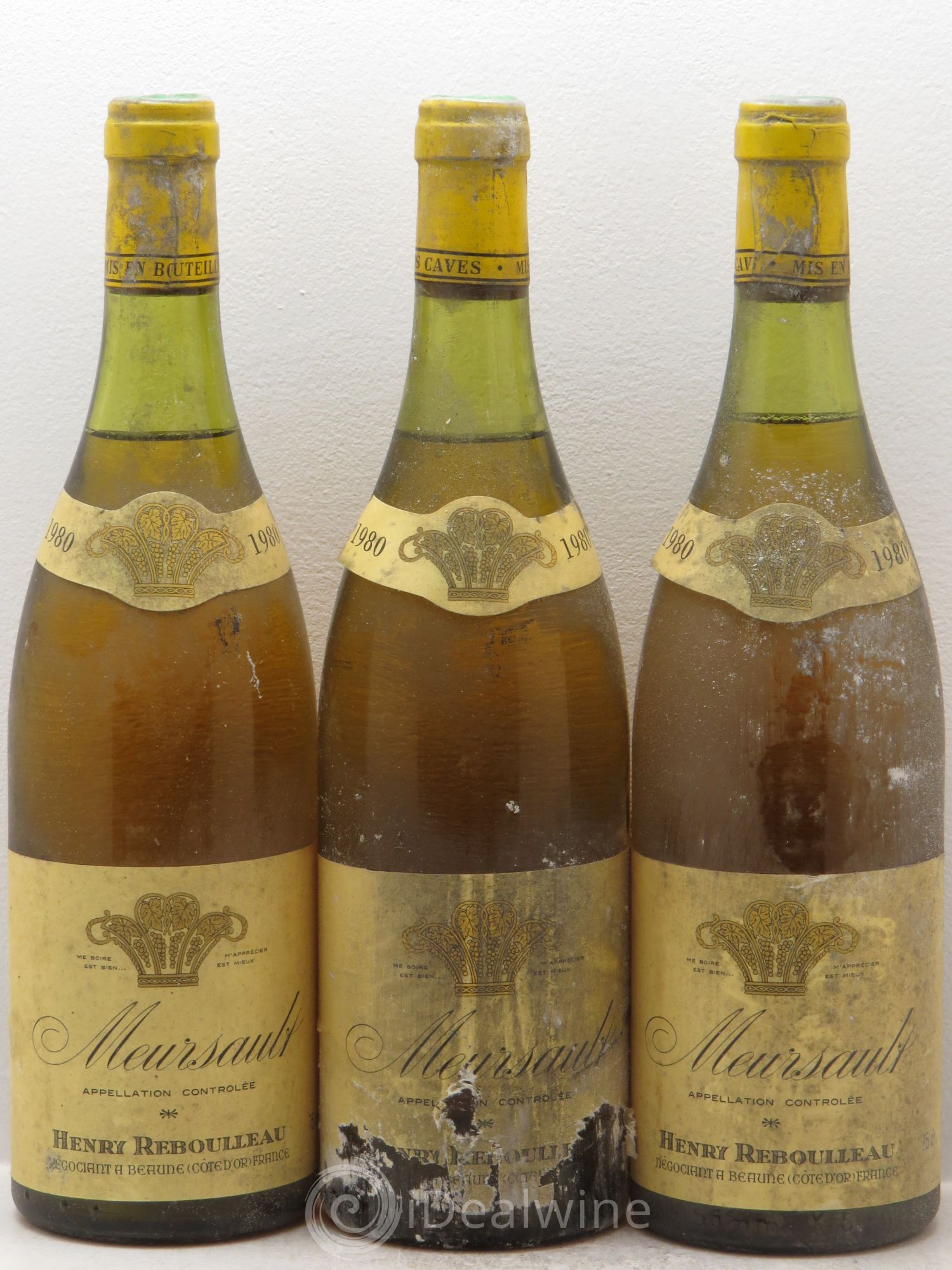 Meursault Reboulleau 1980 - Lot de 3 bouteilles - 0
