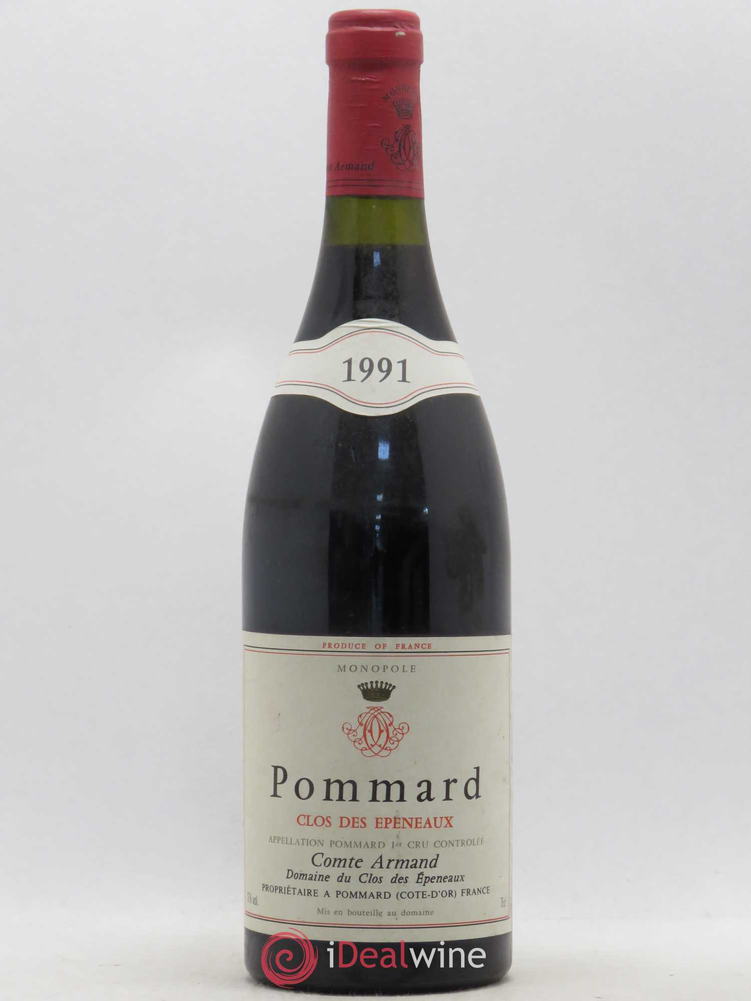 Pommard 1er Cru Clos des Epeneaux Comte Armand 1991 - Lot de 1 bouteille - 0