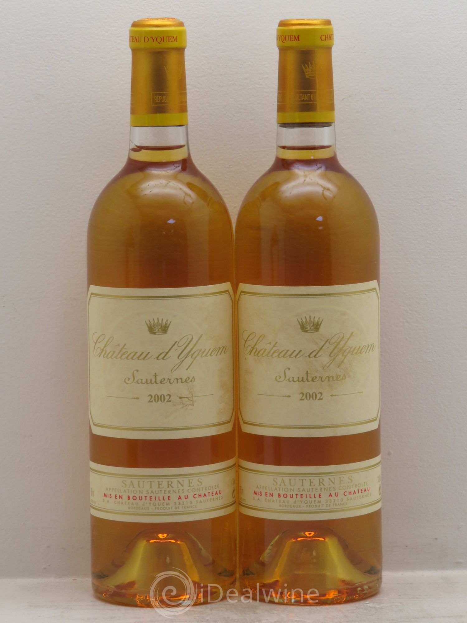 Château d' Yquem 1er Cru Classé Supérieur 2002 - Lotto di 2 bottiglie - 0