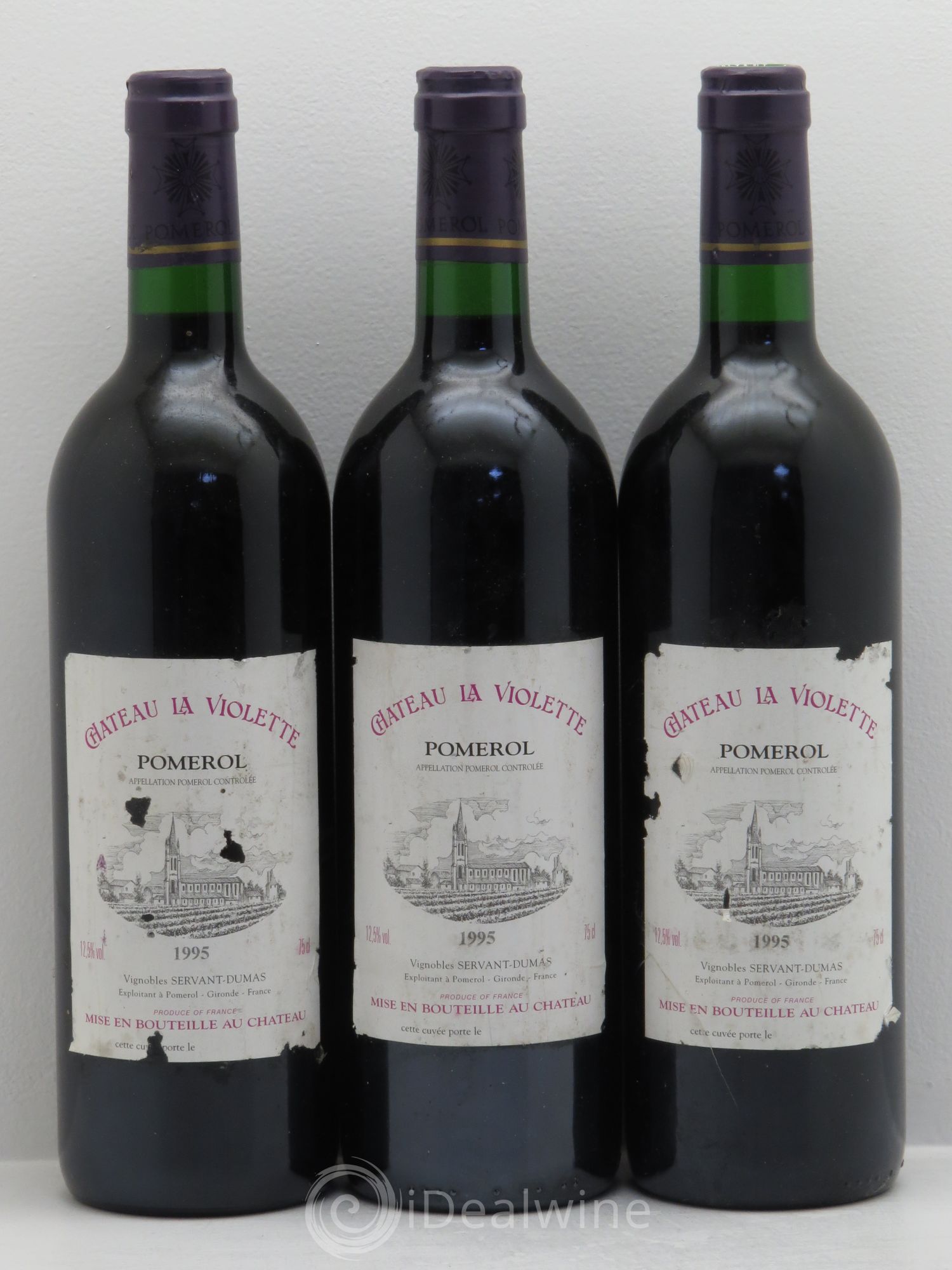 Château la Violette 1995 - Lot de 3 bouteilles - 0