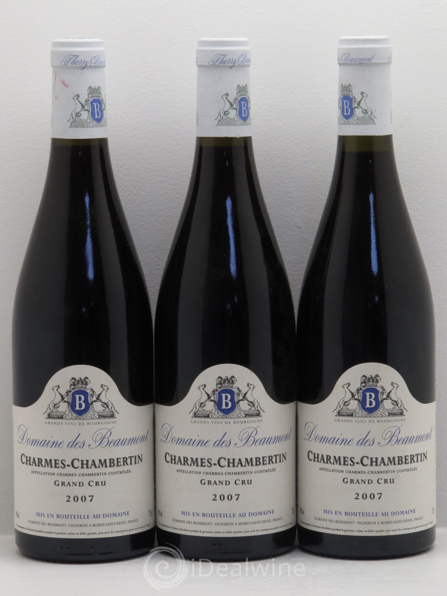 Charmes-Chambertin Grand Cru Domaine de Beaumont 2007 - Posten von 3 Flaschen - 0