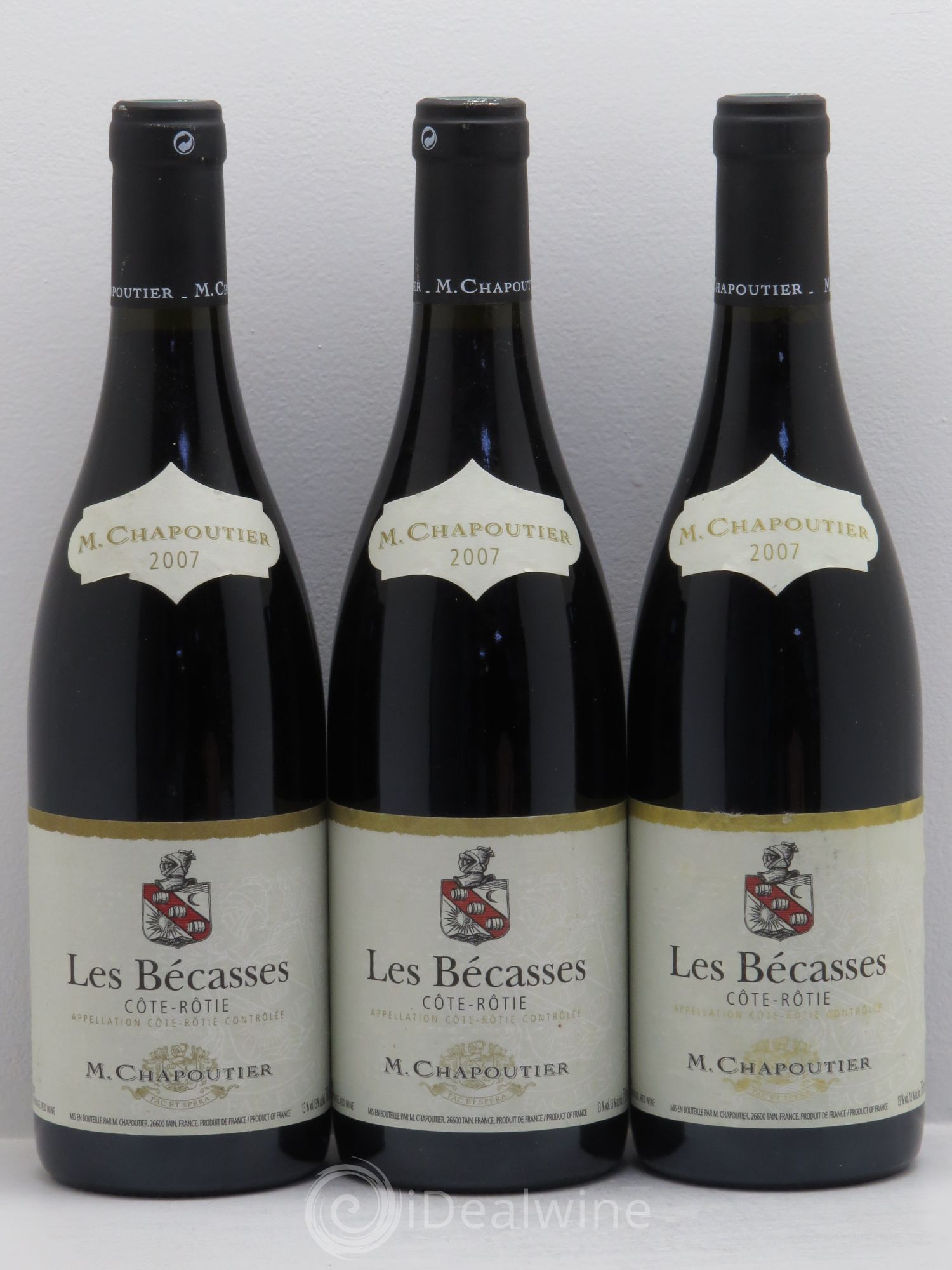 Côte-Rôtie Les Bécasses Chapoutier 2007 - Lot de 3 bouteilles - 0