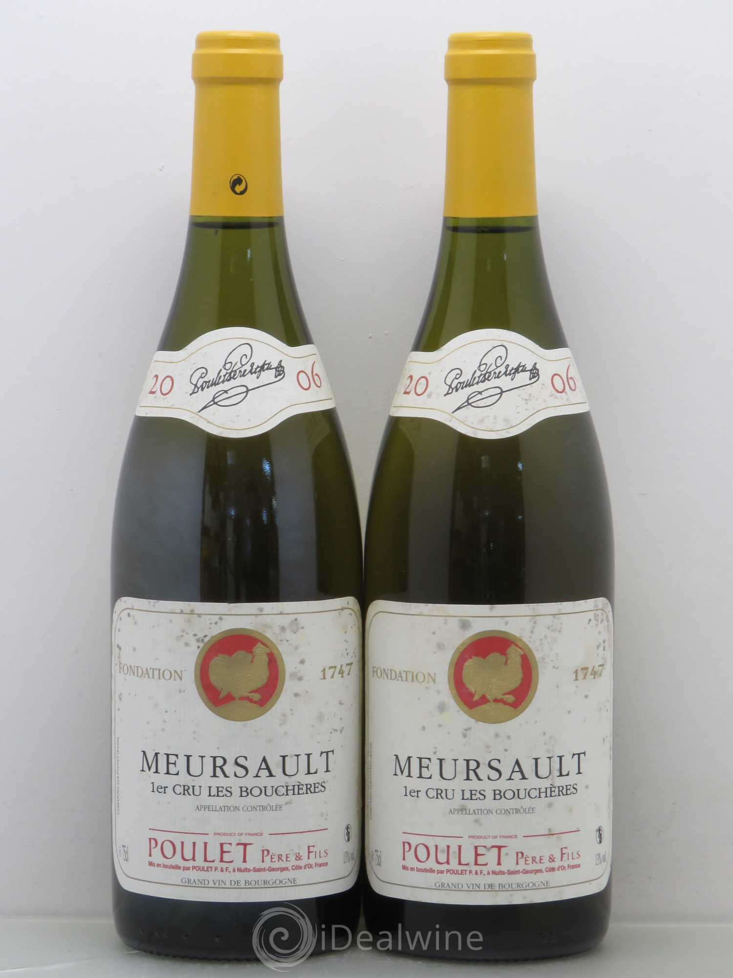Meursault 1er Cru Les Bouchères Poulet Père Et Fils (sans prix de réserve) 2006 - Posten von 2 Flaschen - 0