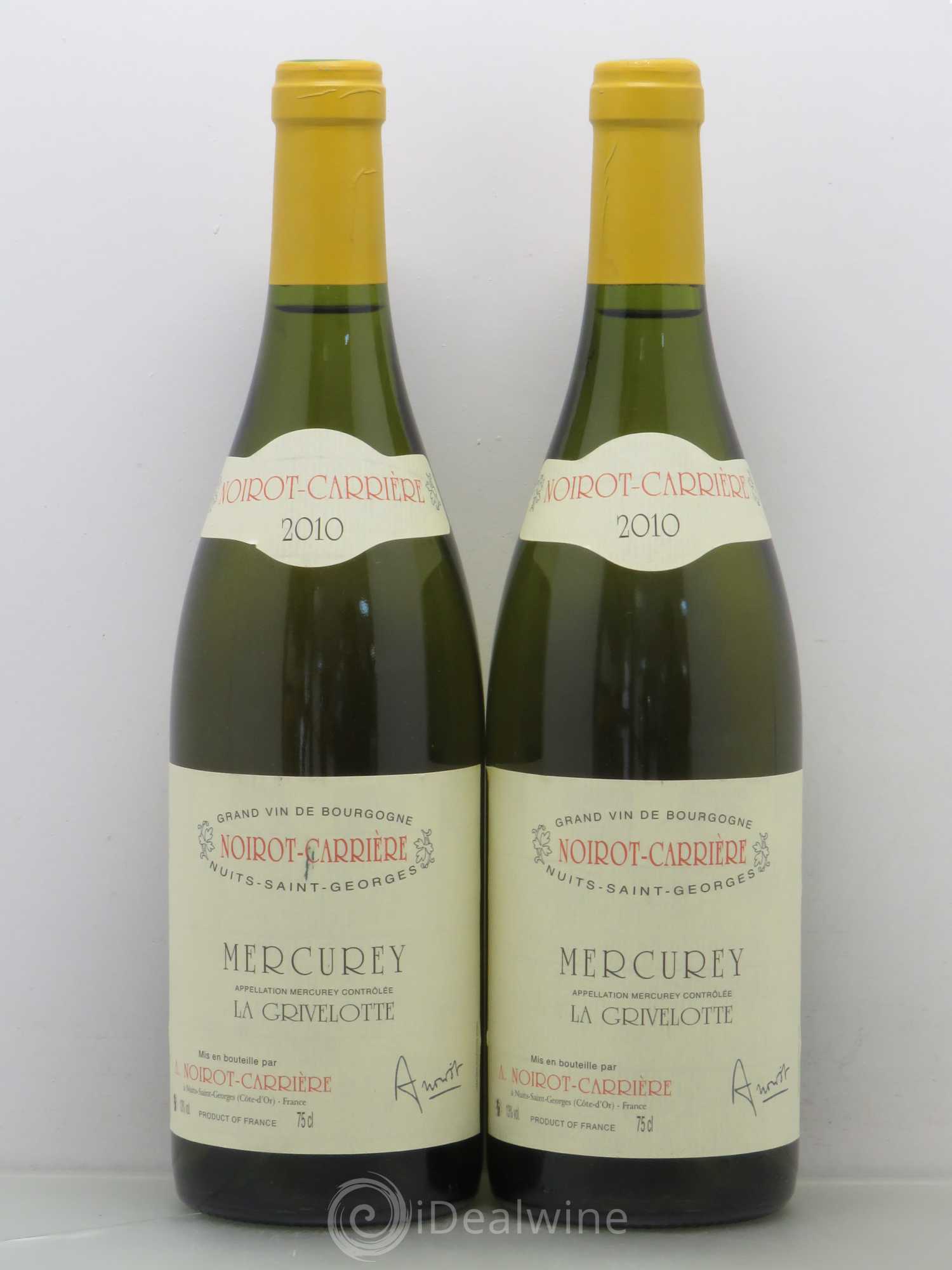 Mercurey La Grivelotte Noirot-Carrière 2010 - Posten von 2 Flaschen - 0