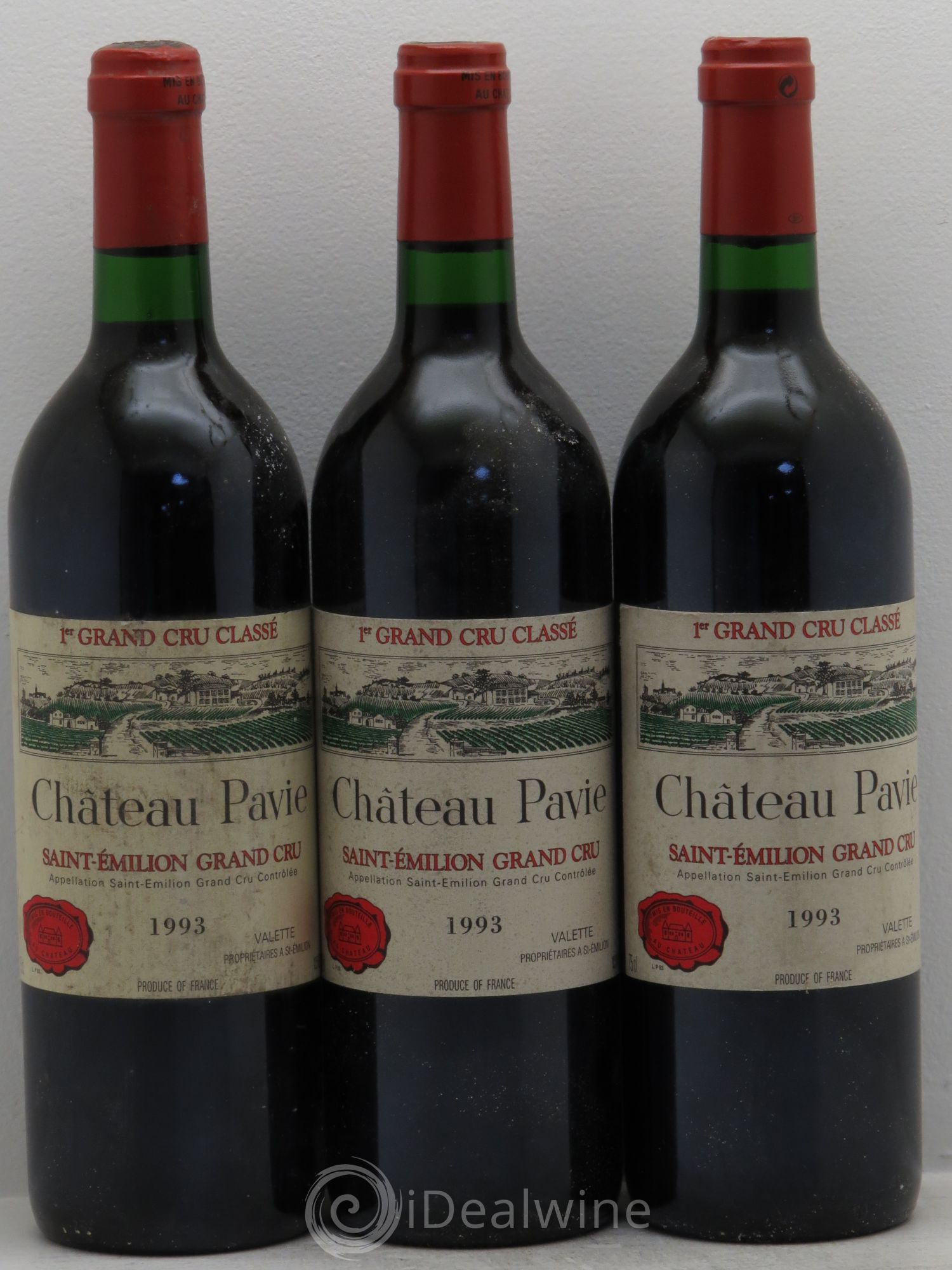 Château Pavie 1er Grand Cru Classé A 1993 - Lot de 3 bouteilles - 0