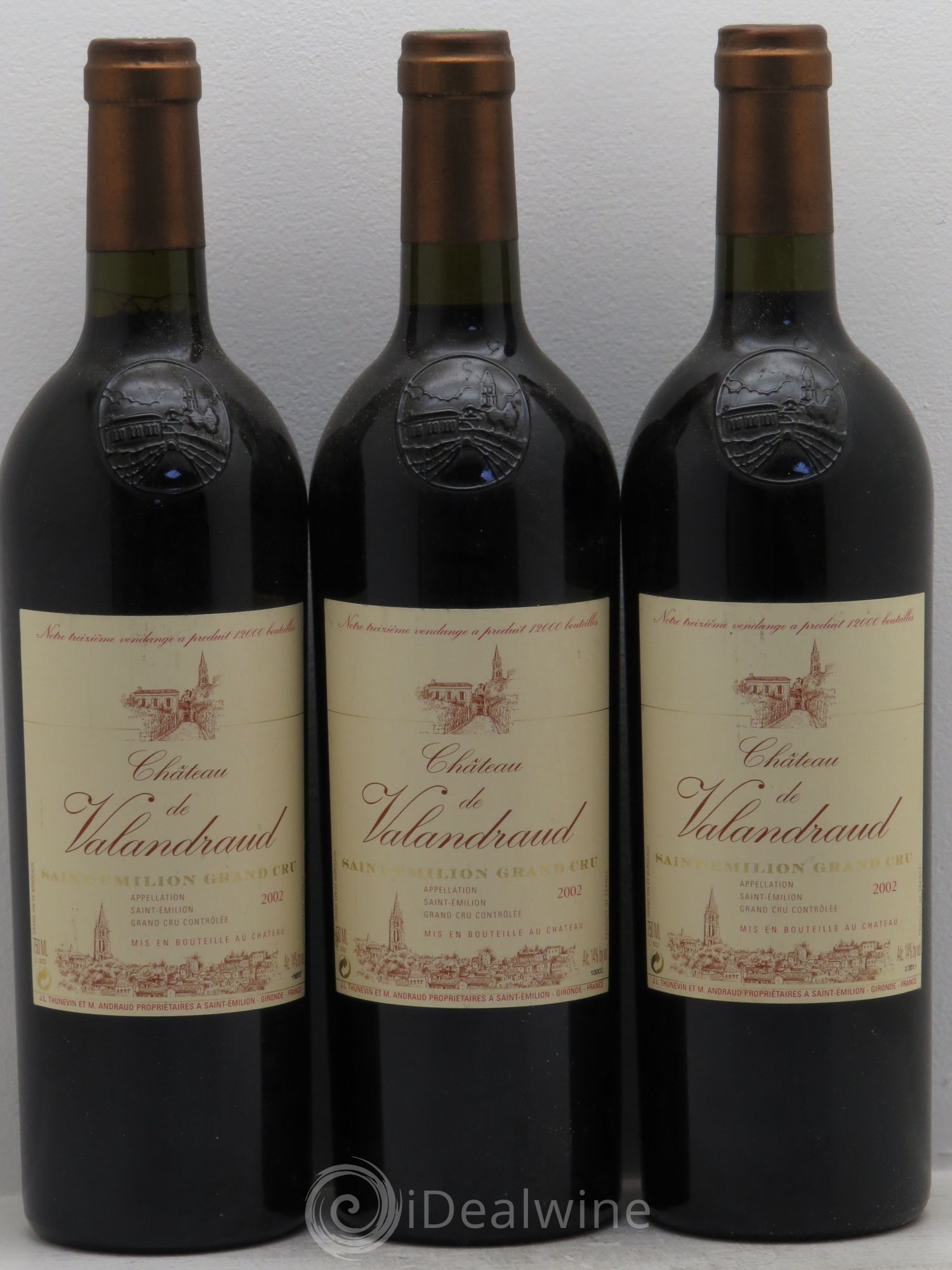 Château de Valandraud 2002 - Lot de 3 bouteilles - 0