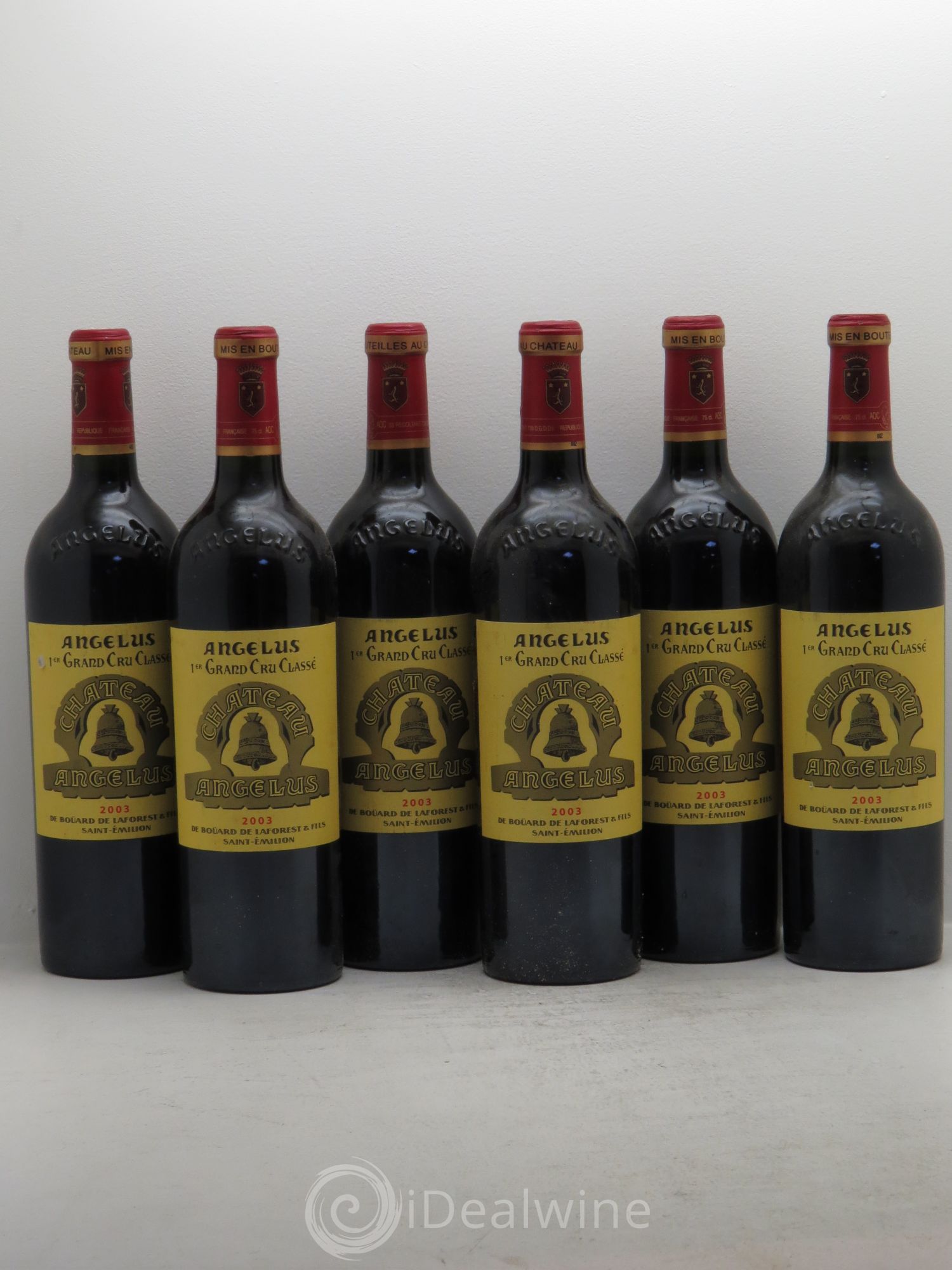 Château Angélus 1er Grand Cru Classé A 2003 - Lot de 6 bouteilles - 0