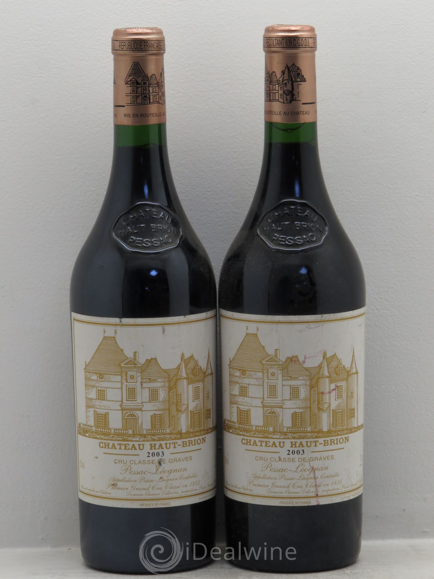 Château Haut Brion 1er Grand Cru Classé 2003 - Lot de 2 bouteilles - 0