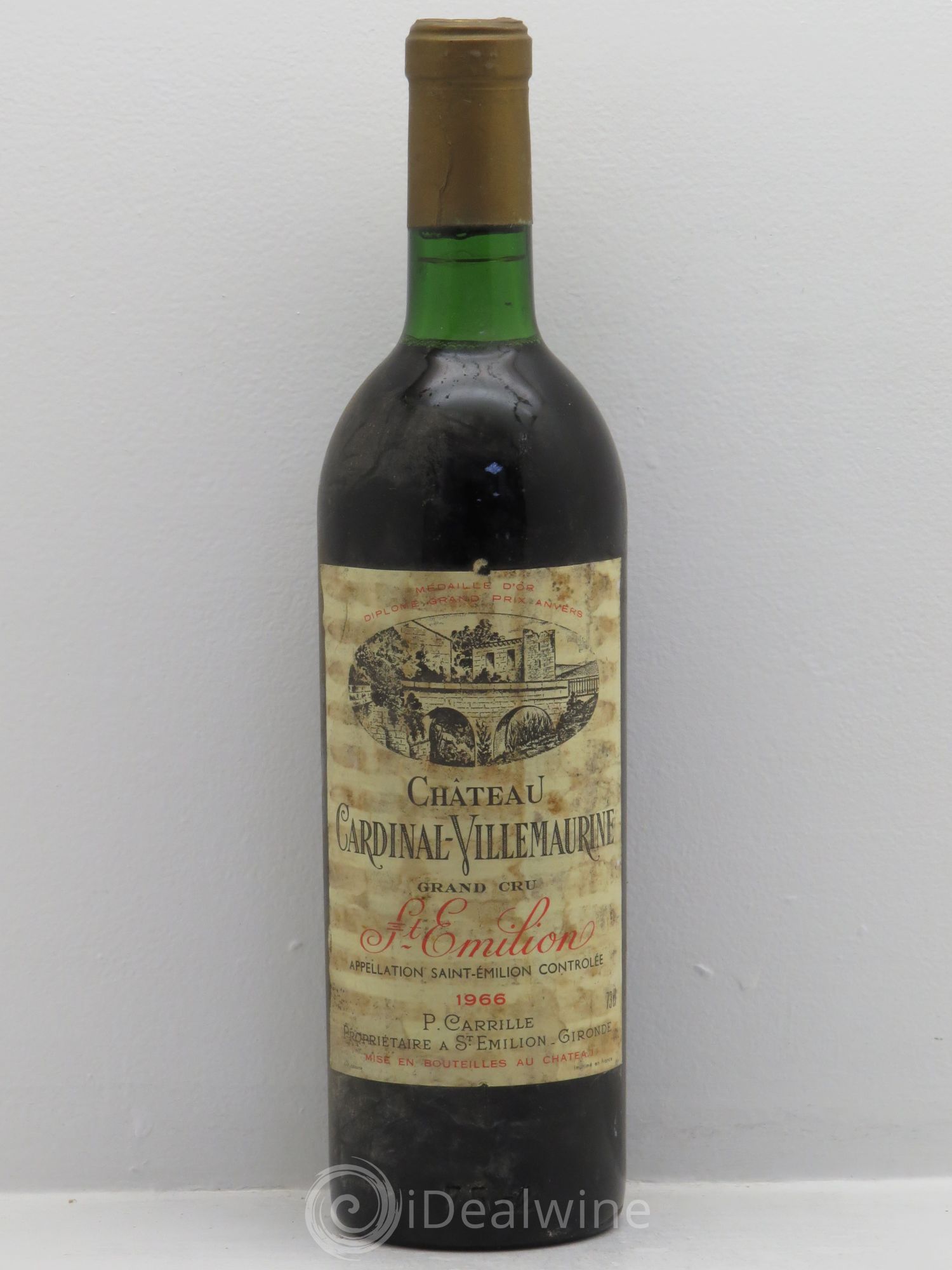 Saint-Émilion Cardinal Villemaurine 1966 - Posten von 1 Flasche - 0
