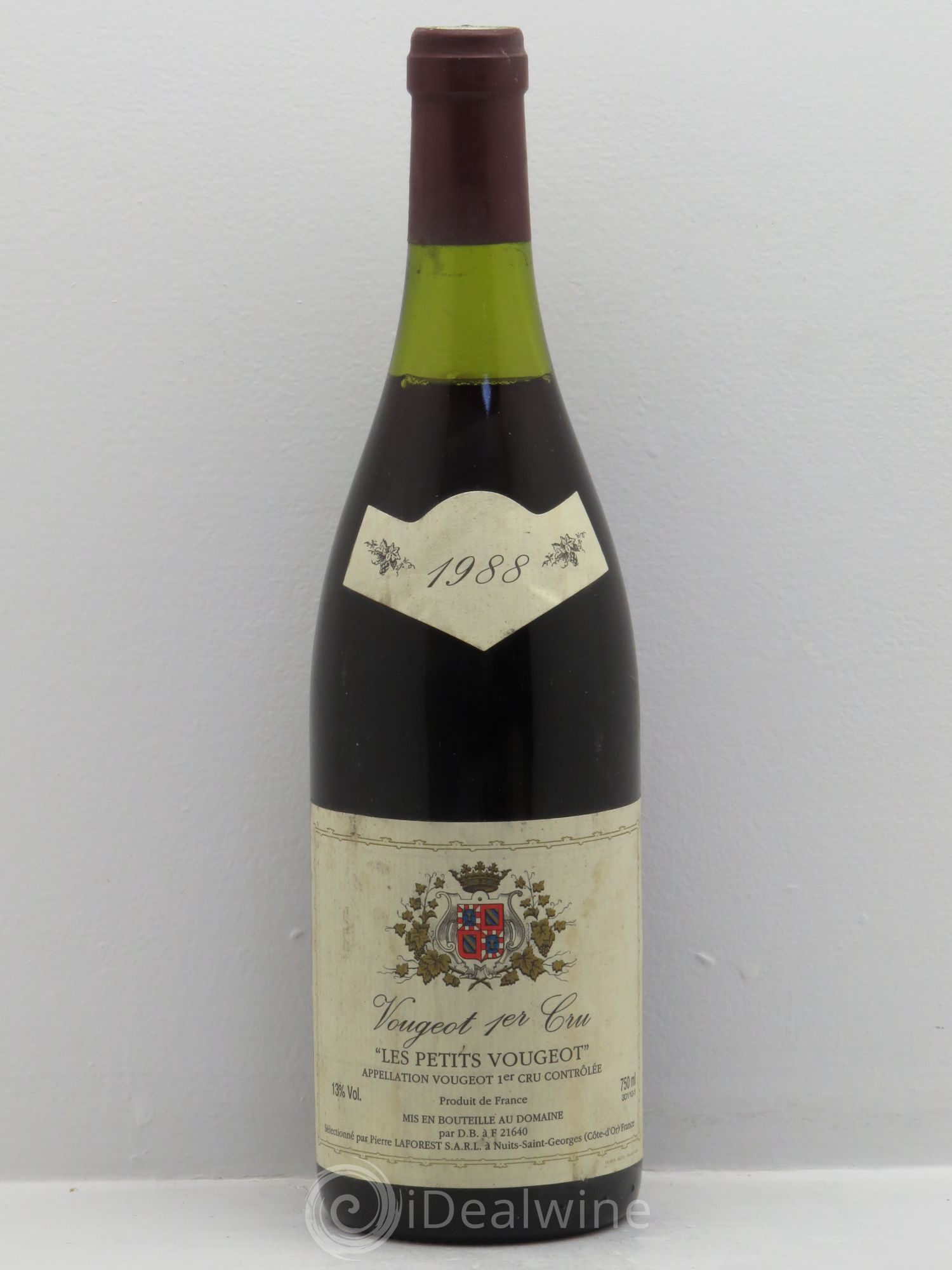 Vougeot 1er Cru Les petits vougeot Pierre Laforet (sans prix de réserve) 1988 - Posten von 1 Flasche - 0