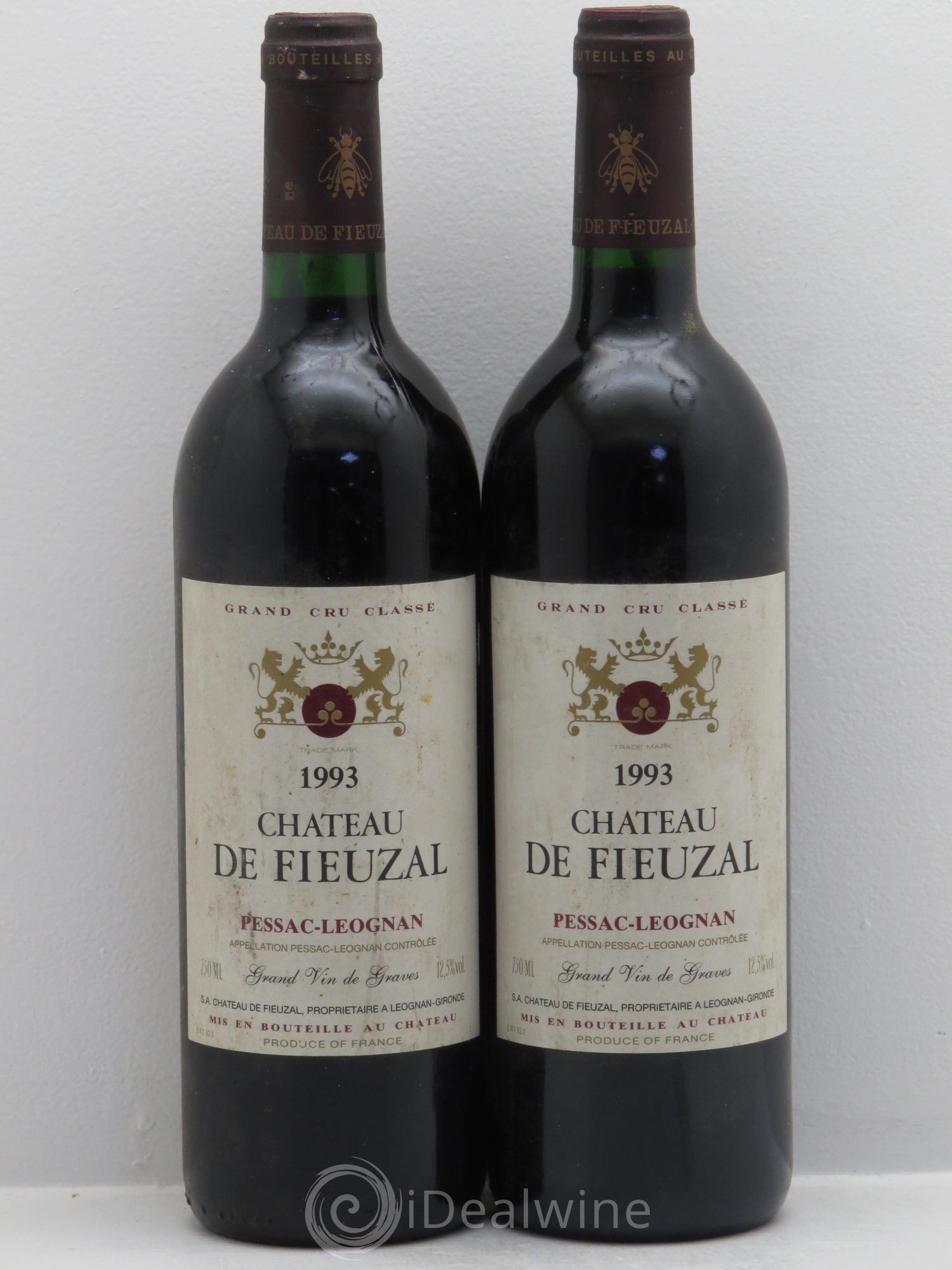 Château de Fieuzal Cru Classé de Graves 1993 - Lot de 2 bouteilles - 0