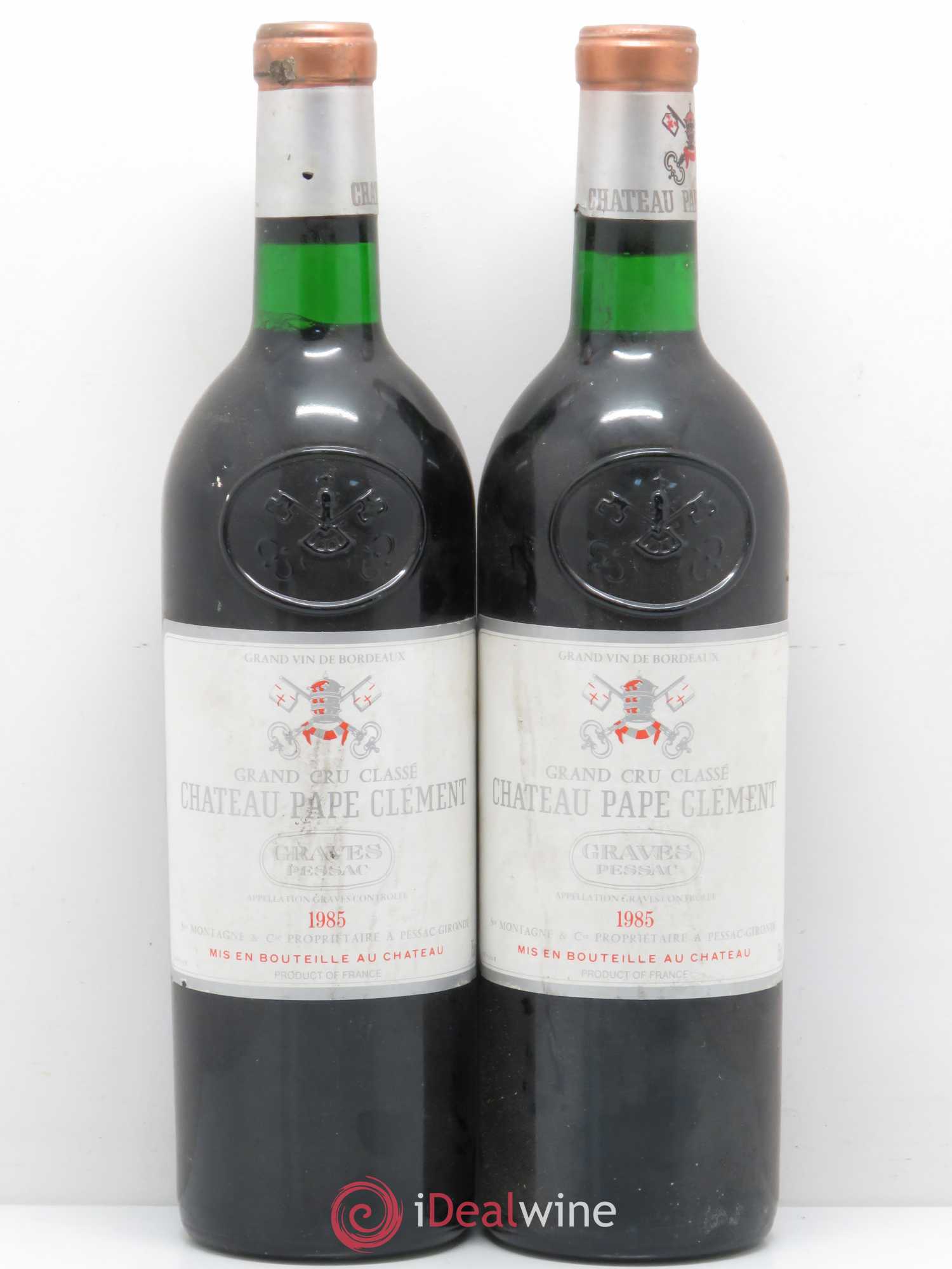 Château Pape Clément Cru Classé de Graves 1985 - Lot de 2 bouteilles - 0