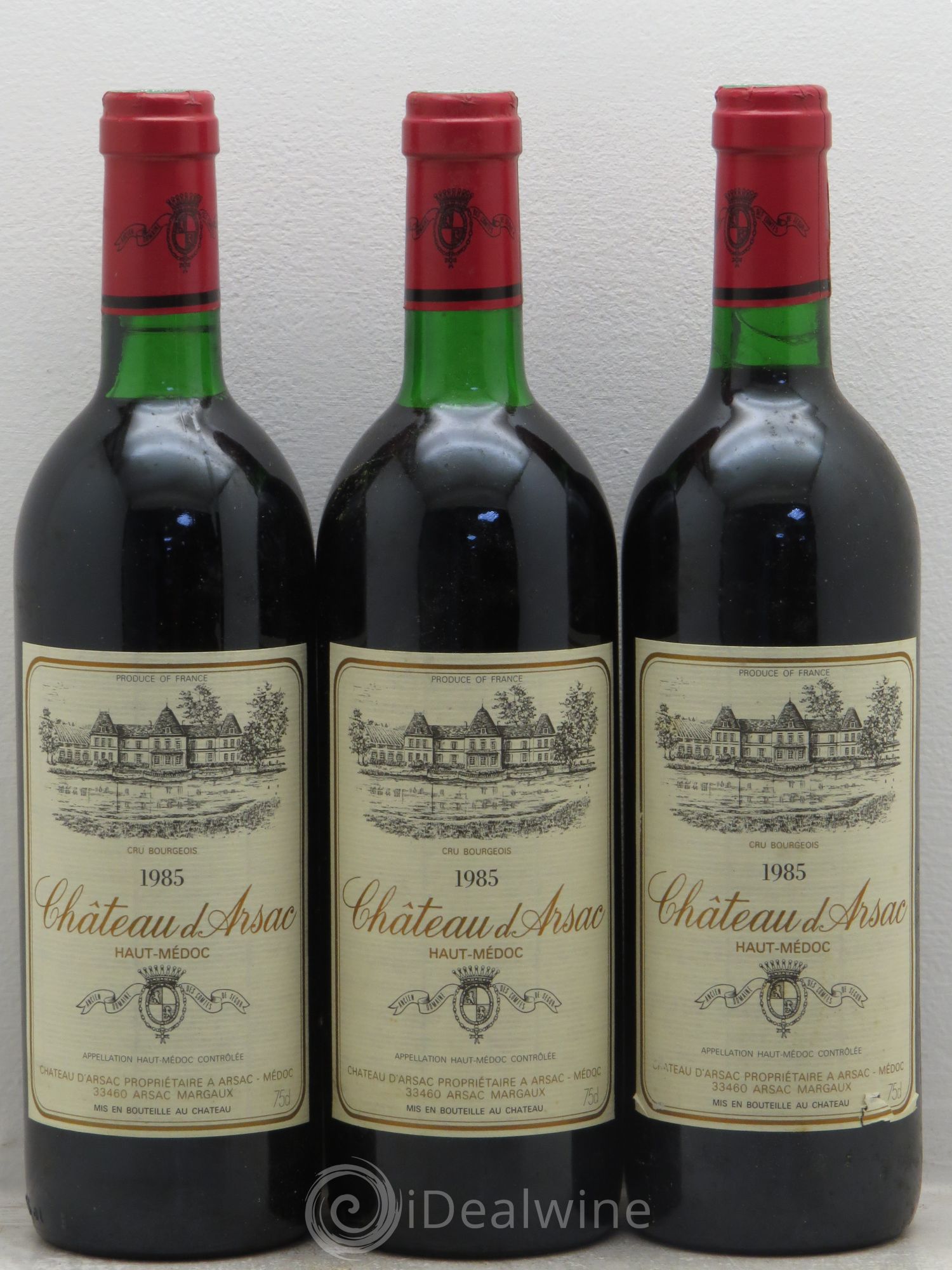 Haut Médoc Arsac 1985 - Lot de 3 bouteilles - 0