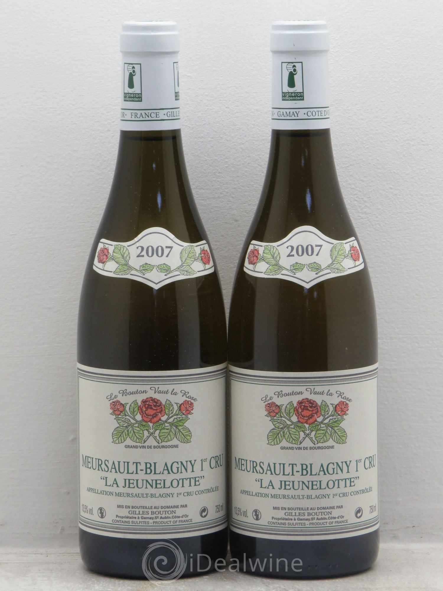 Meursault 1er Cru La jeunelotte blagny gilles bouton 2007 - Posten von 2 Flaschen - 0