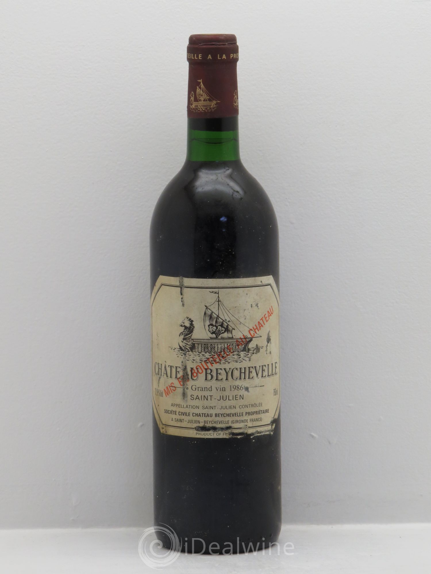 Château Beychevelle 4ème Grand Cru Classé 1986 - Lot de 1 bouteille - 0