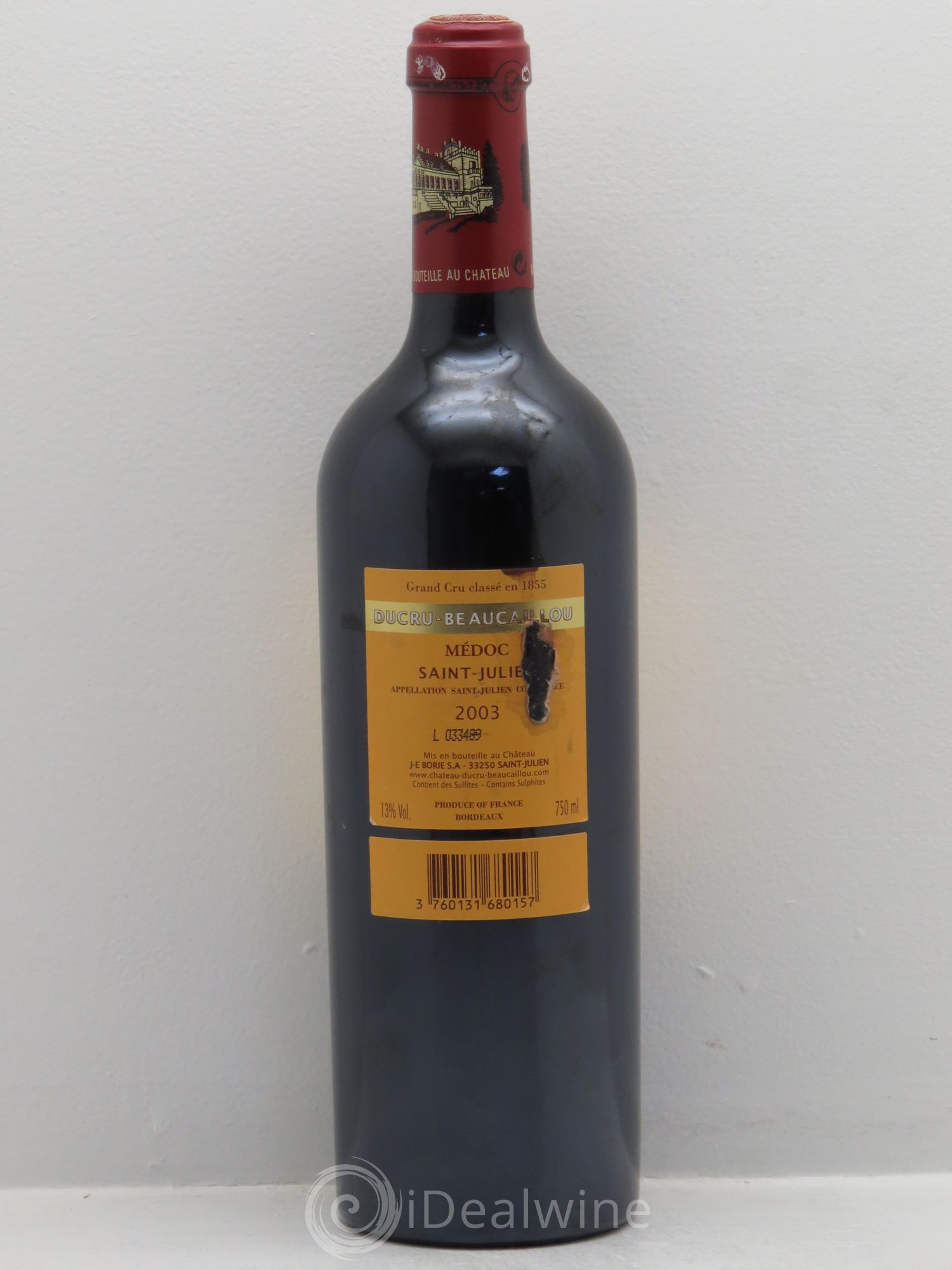 Château Ducru Beaucaillou 2ème Grand Cru Classé (sans prix de réserve) 2003 - Lot de 1 bouteille - 1