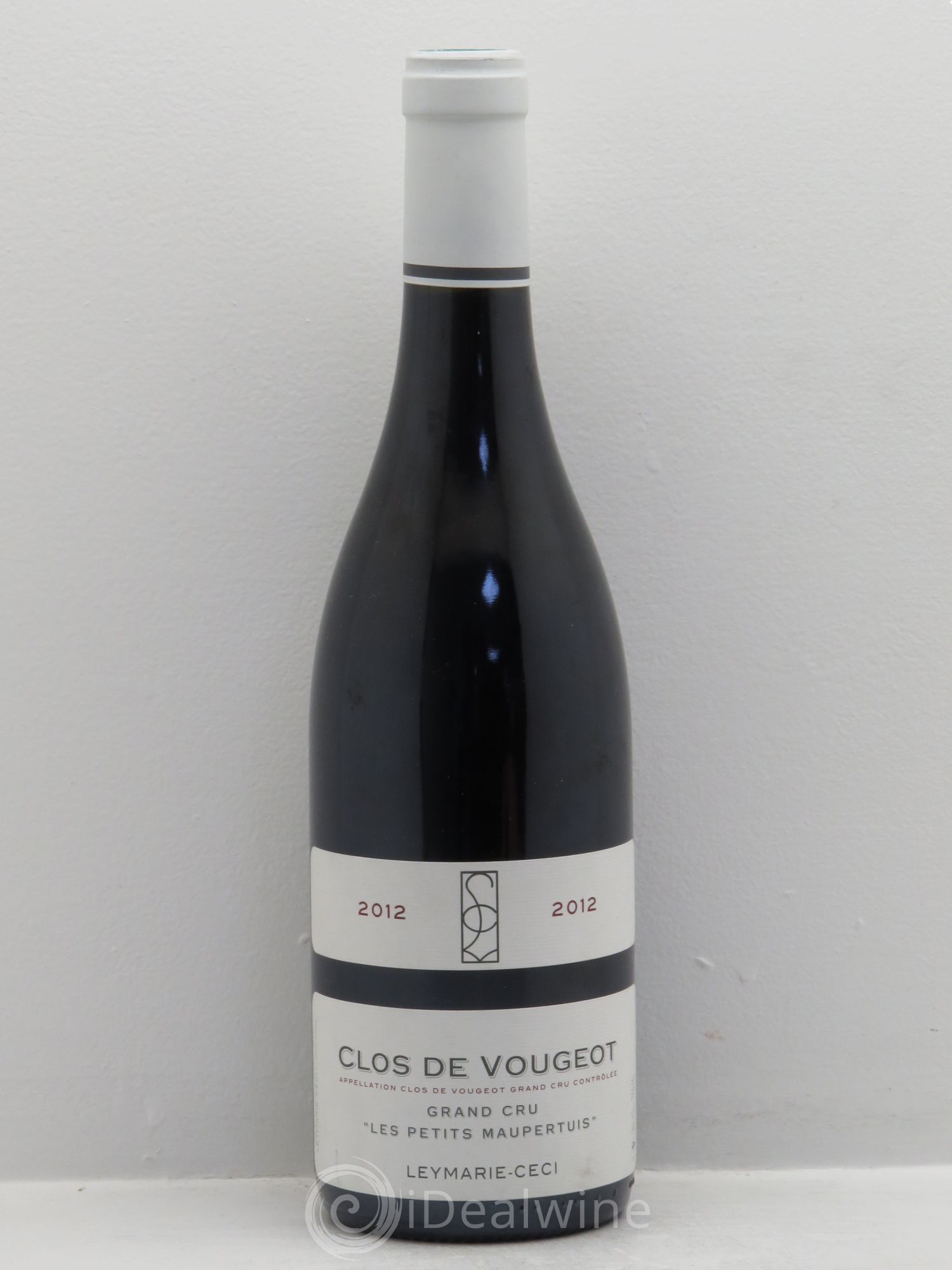 Clos de Vougeot Grand Cru Les petits Maupertuis domaine Leymarie (sans prix de réserve) 2012 - Posten von 1 Flasche - 0
