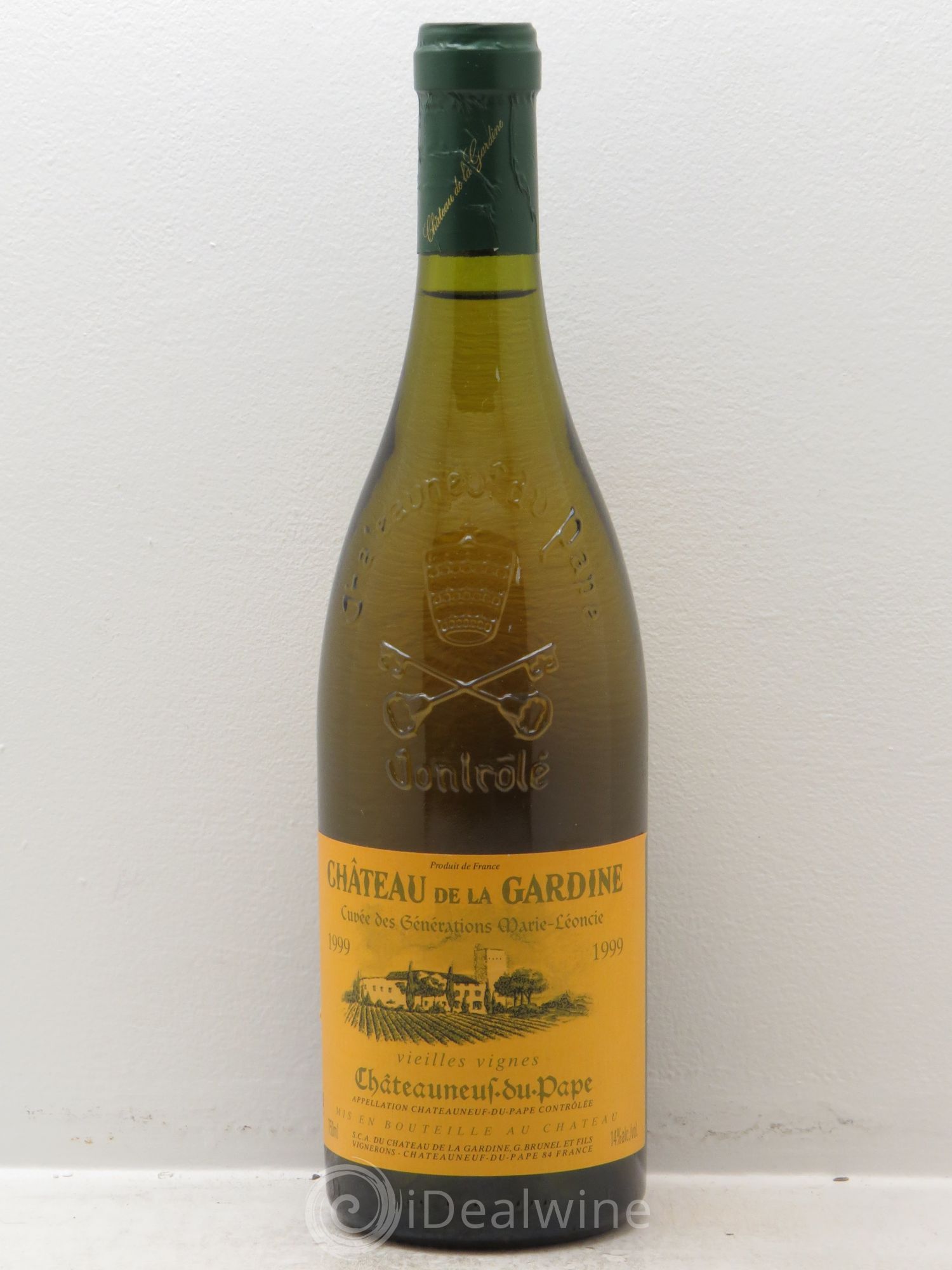 Châteauneuf-du-Pape La Gardine Cuvée des Générations Marie Léoncie Famille Brunel Vieilles Vignes (sans prix de réserve) 1999 - Posten von 1 Flasche - 0