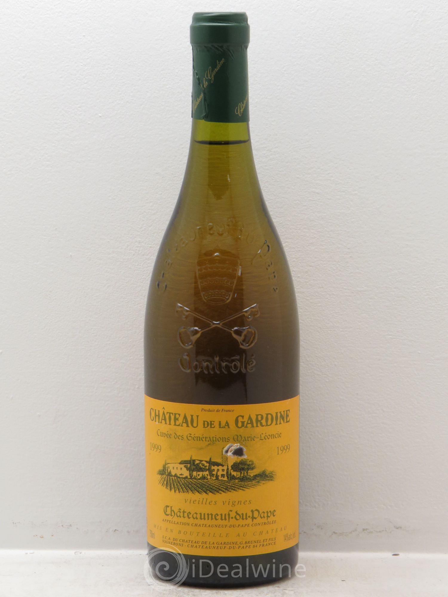 Châteauneuf-du-Pape La Gardine Cuvée des Générations Marie Léoncie Famille Brunel Vieilles Vignes (sans prix de réserve) 1999 - Posten von 1 Flasche - 0