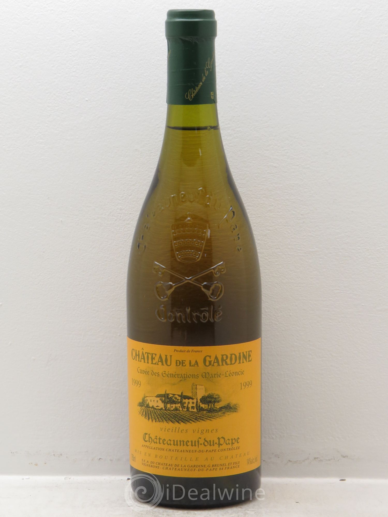Châteauneuf-du-Pape La Gardine Cuvée des Générations Marie Léoncie Famille Brunel Vieilles Vignes (sans prix de réserve) 1999 - Posten von 1 Flasche - 0