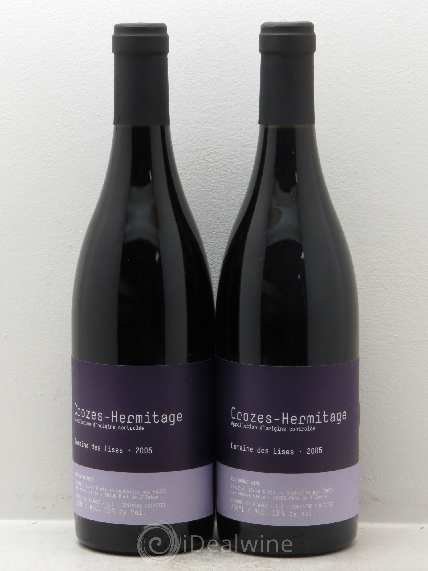 Crozes-Hermitage Lises (Domaine des) (sans prix de réserve) 2005 - Lot de 2 bouteilles - 0