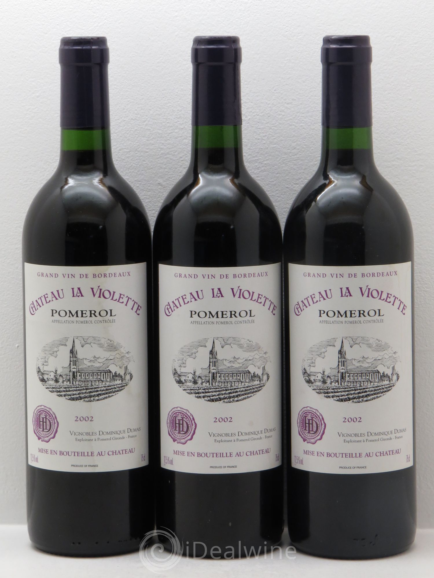 Château la Violette 2002 - Lot de 3 bouteilles - 0