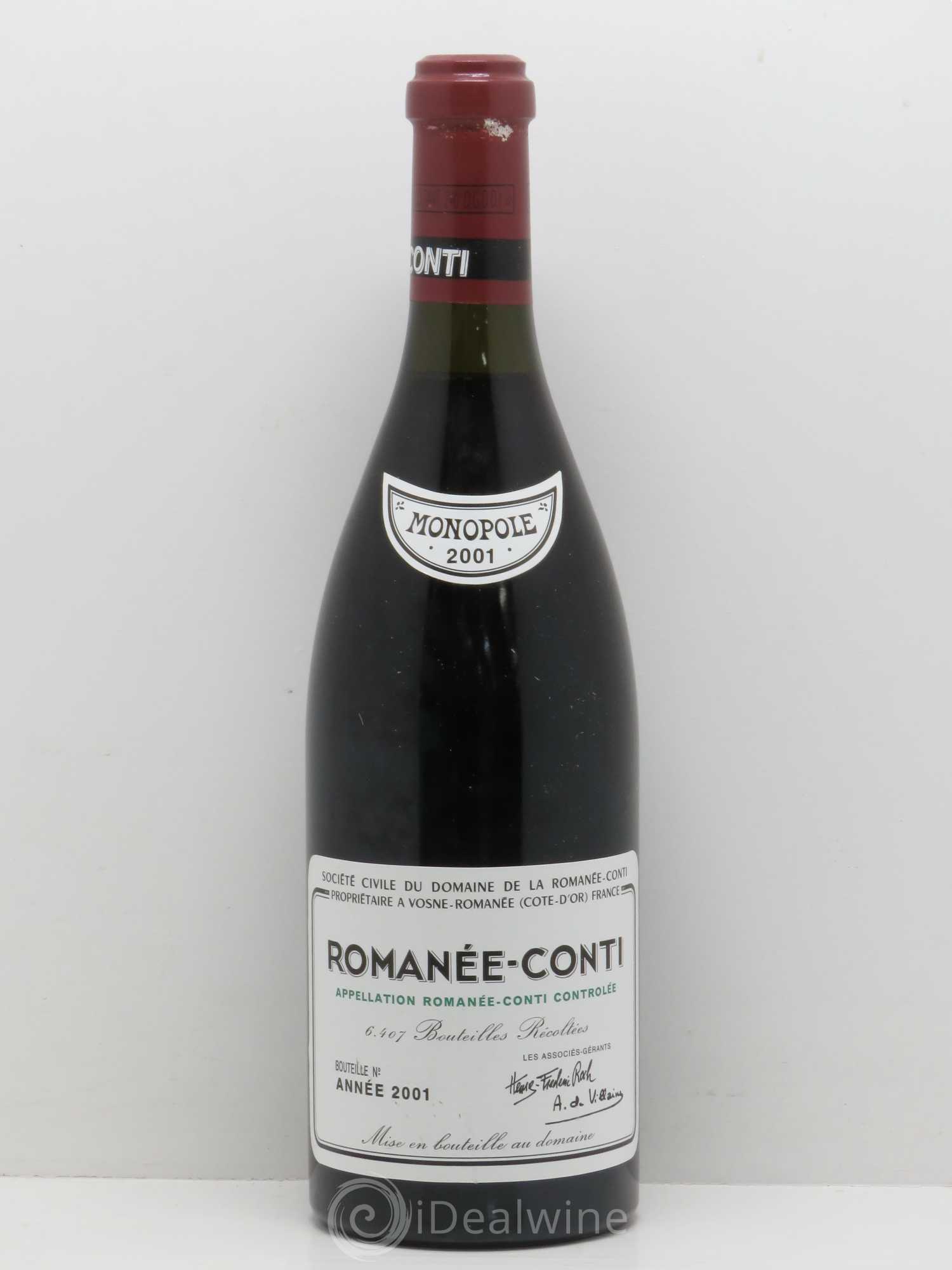 Romanée-Conti Grand Cru Domaine de la Romanée-Conti 2001 - Lot de 1 bouteille - 0