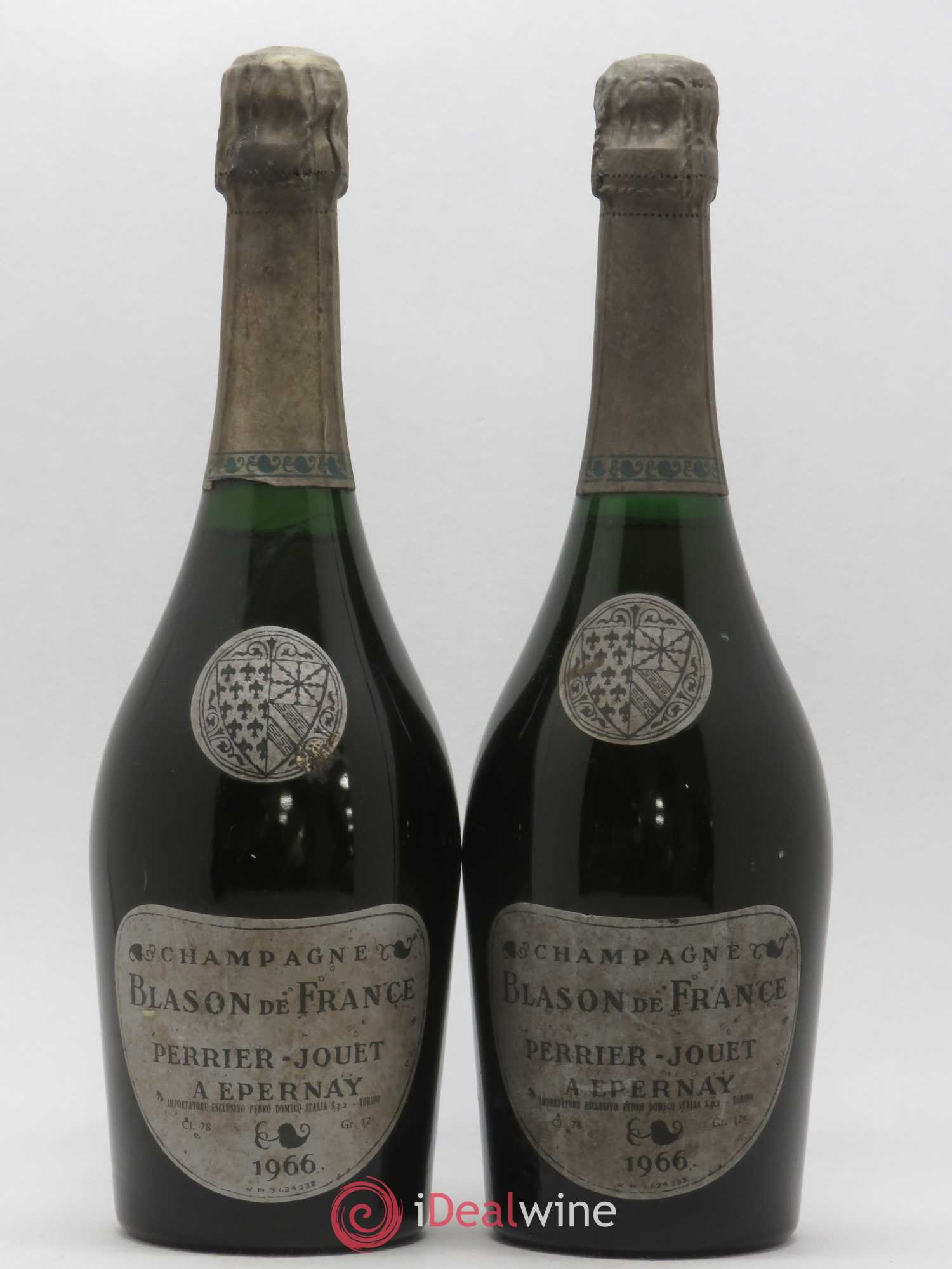 Blason de France Perrier-Jouët 1966 - Lot de 2 bouteilles - 0