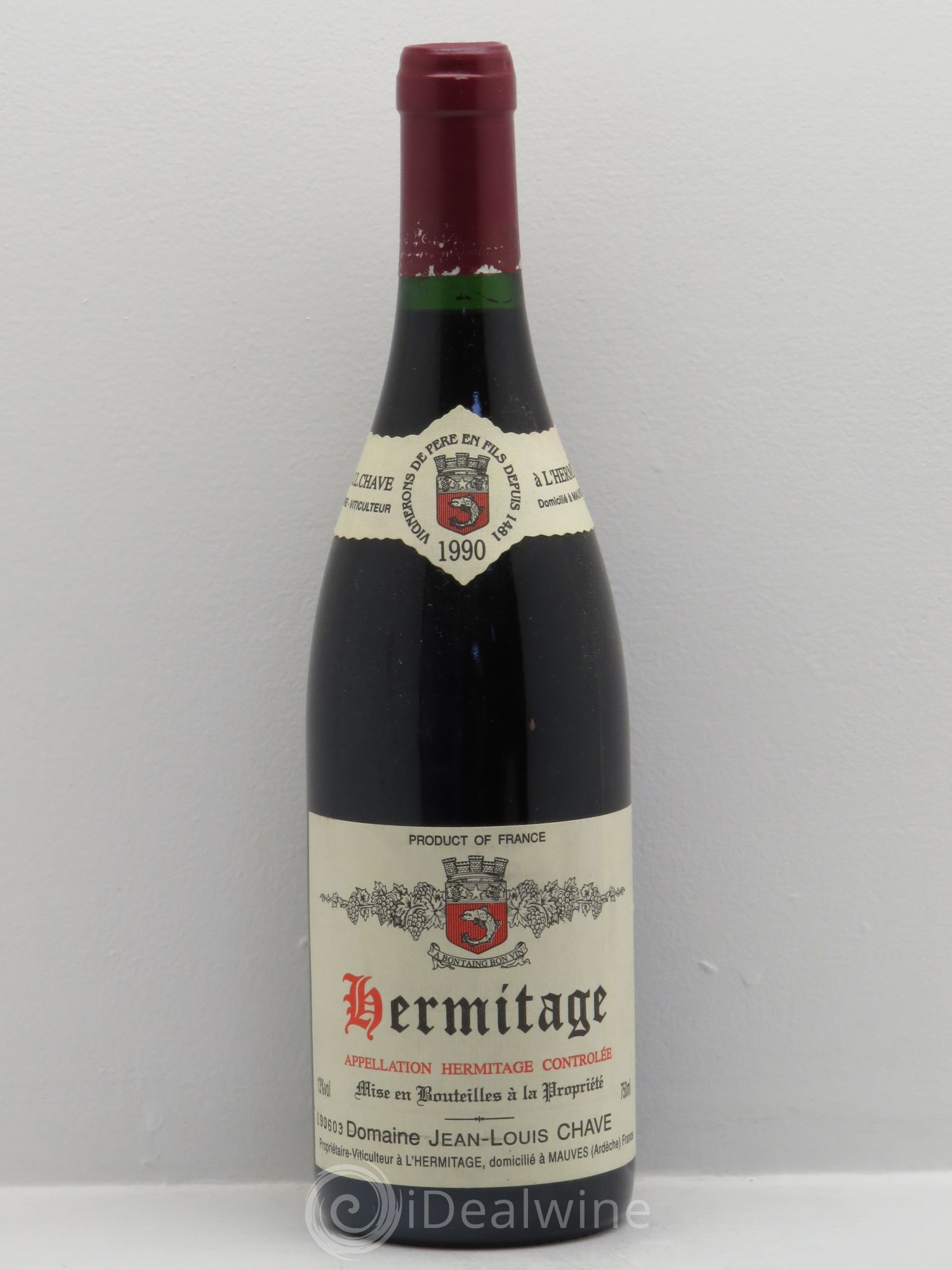 Hermitage Jean-Louis Chave 1990 - Lot de 1 bouteille - 0